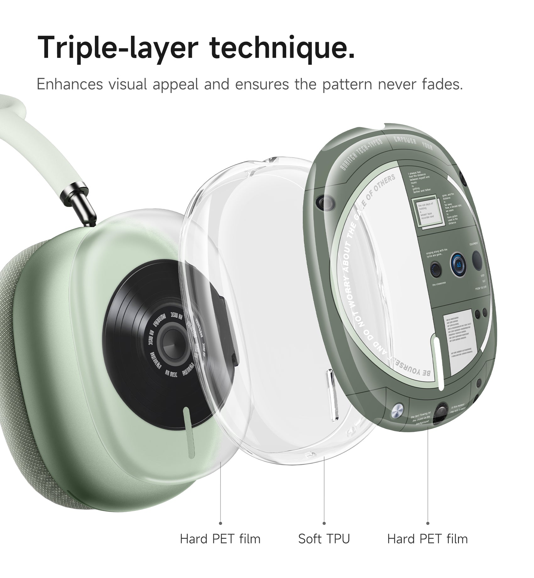 Suritch Case for AirPods Max TPU Anti-Scratch Ear Cups Cover Rugged Shockproof Accessories Protective Cover