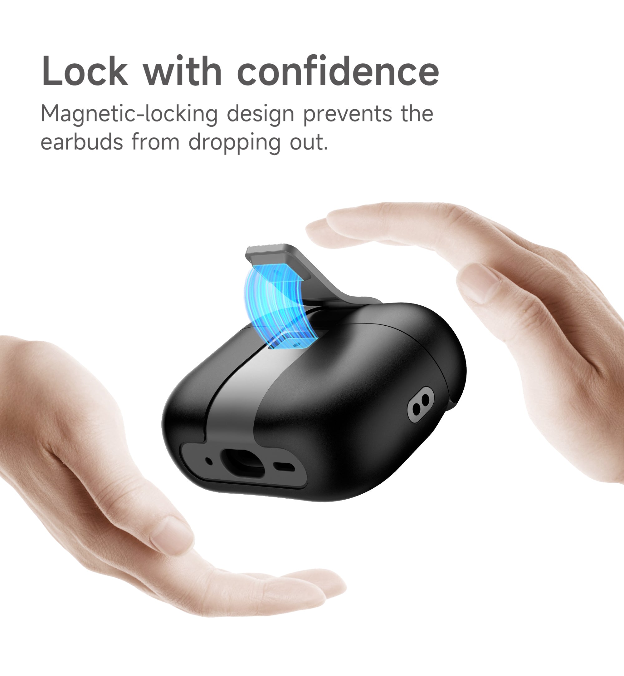 Suritch Case for Airpods Pro 2nd Generation Magnetic Lock Bumper Rugged Protective Cover with Stylish Hanging Lanyard for Women Men