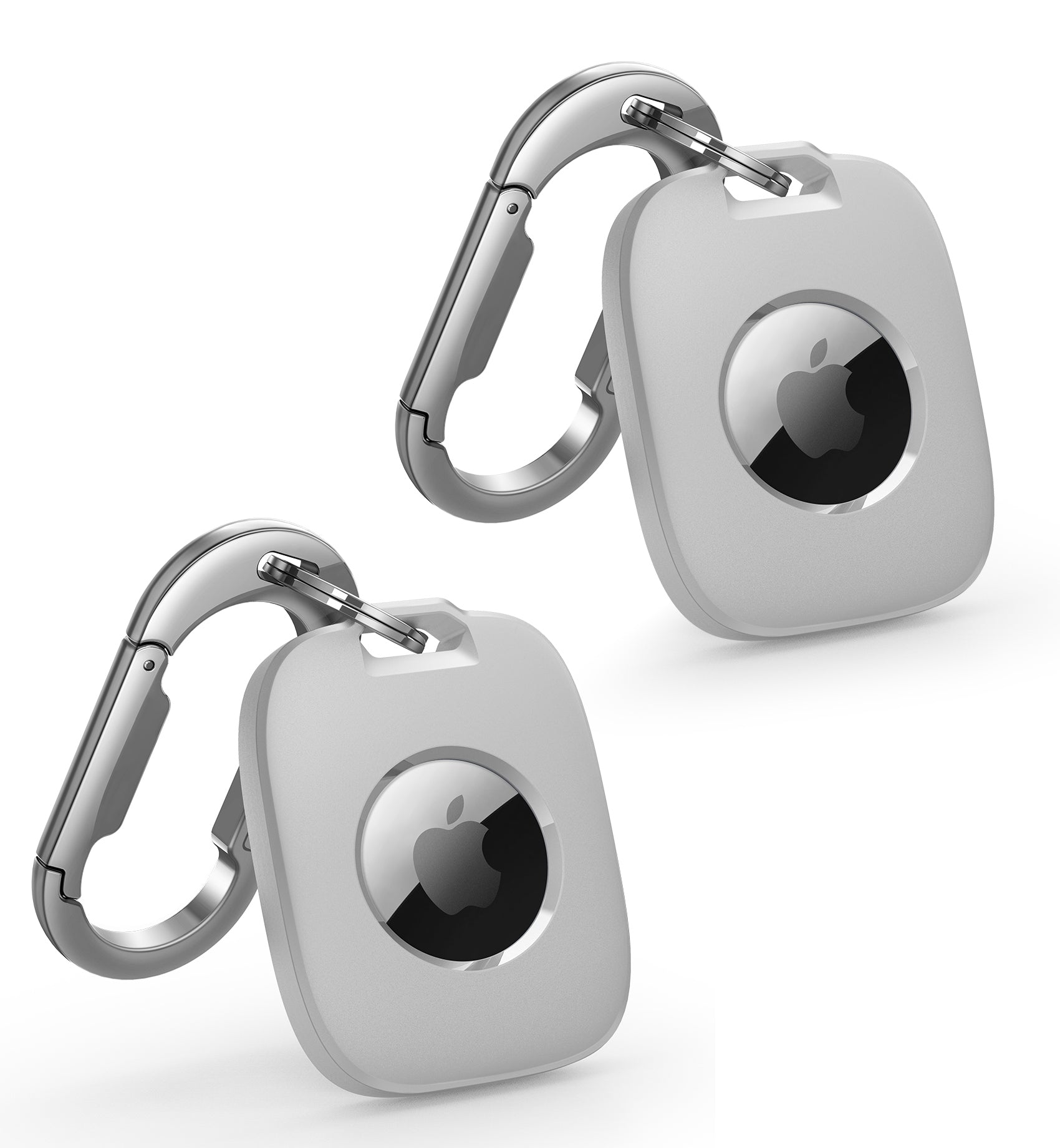 Suritch Case for AirTag Holder Keychain with Anti-Lost Carabiner Shockproof TPU Protective Cover for Kids Keys Pets Luggage Bags