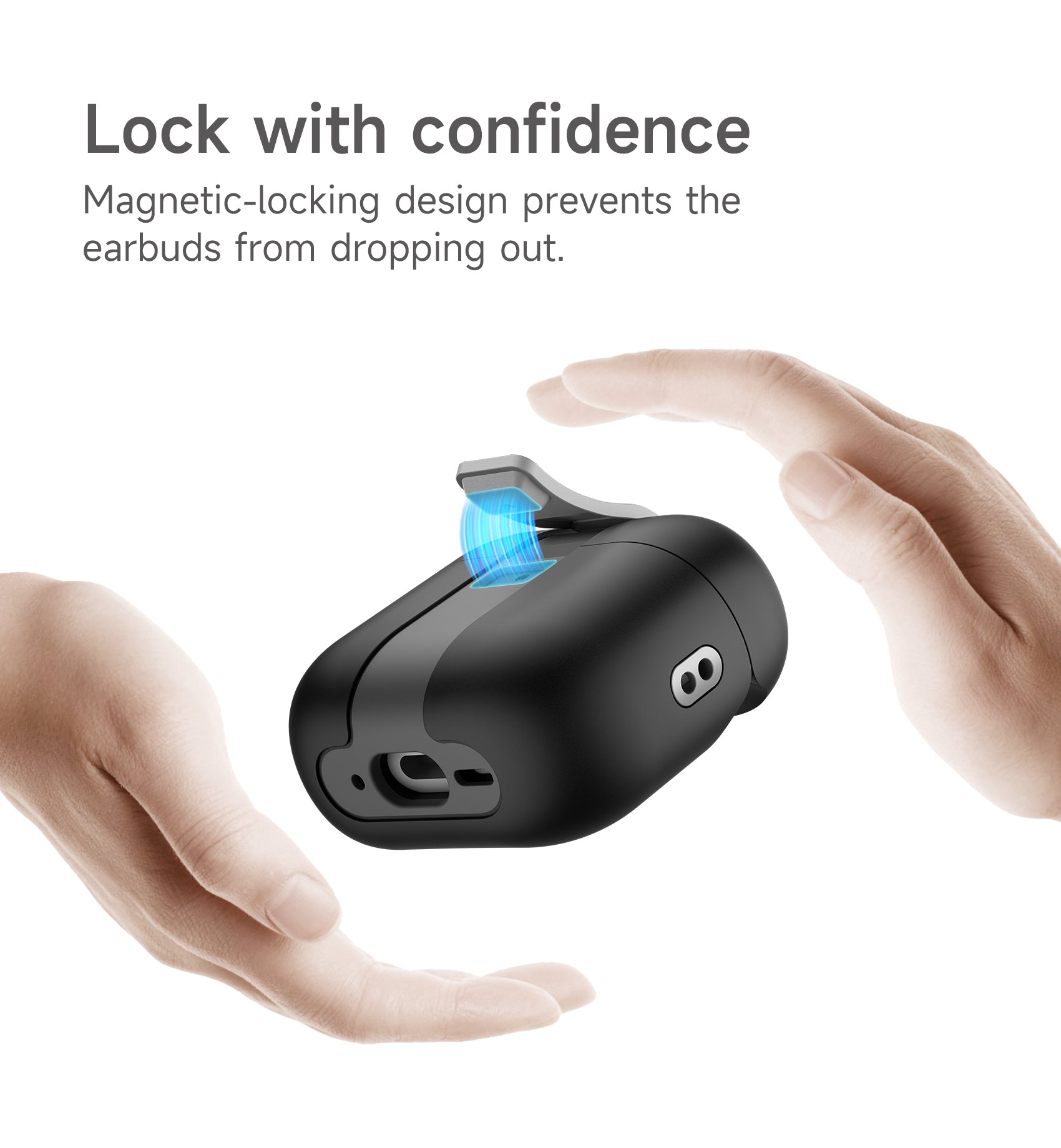 Suritch Case for Airpods 4th Generation 2024 Magnetic Lock Bumper Rugged Protective Cover with Stylish Hanging Lanyard Cases for Women Men