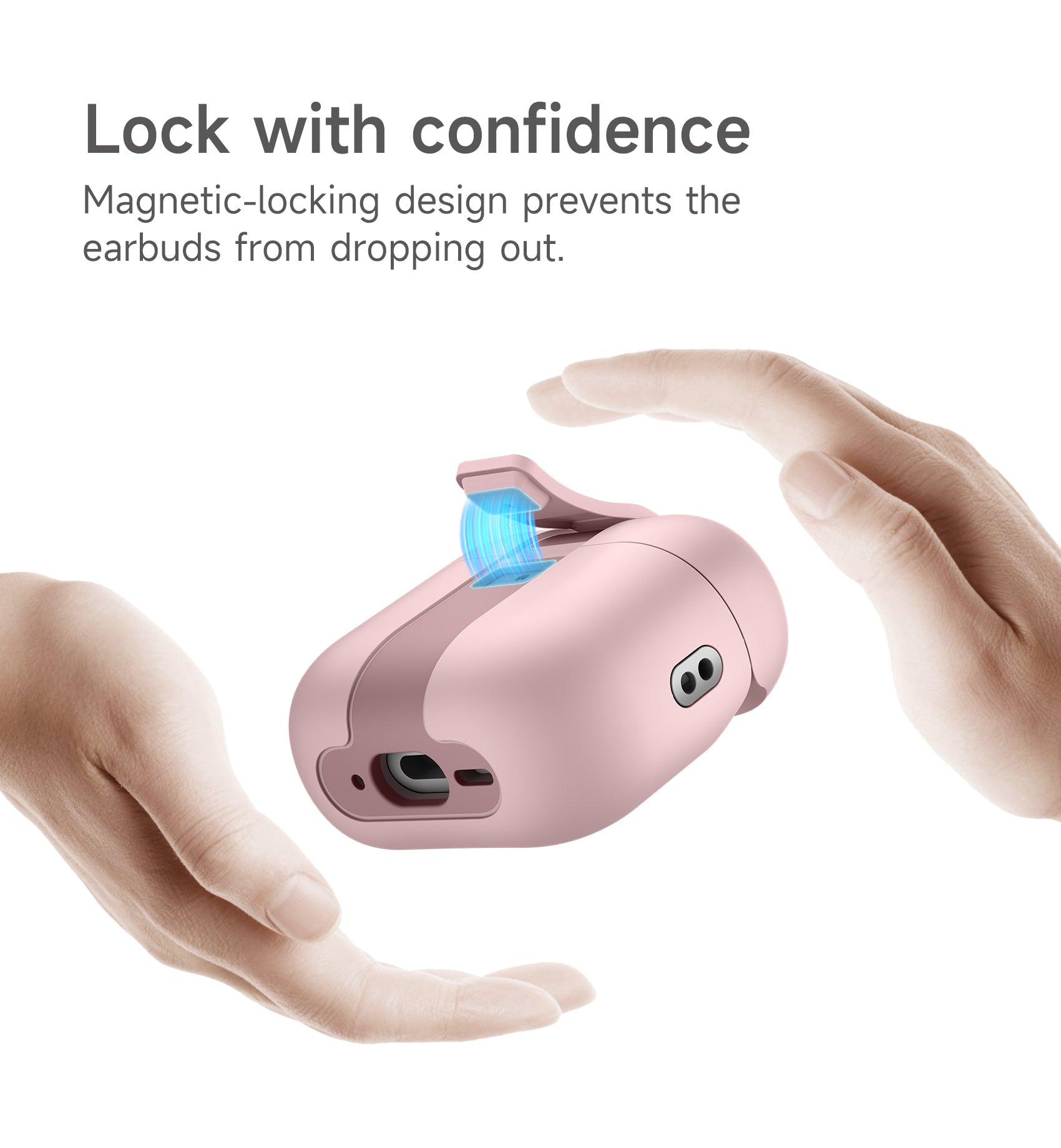 Suritch Case for Airpods 4th Generation 2024 Magnetic Lock Bumper Rugged Protective Cover with Stylish Hanging Lanyard Cases for Women Men