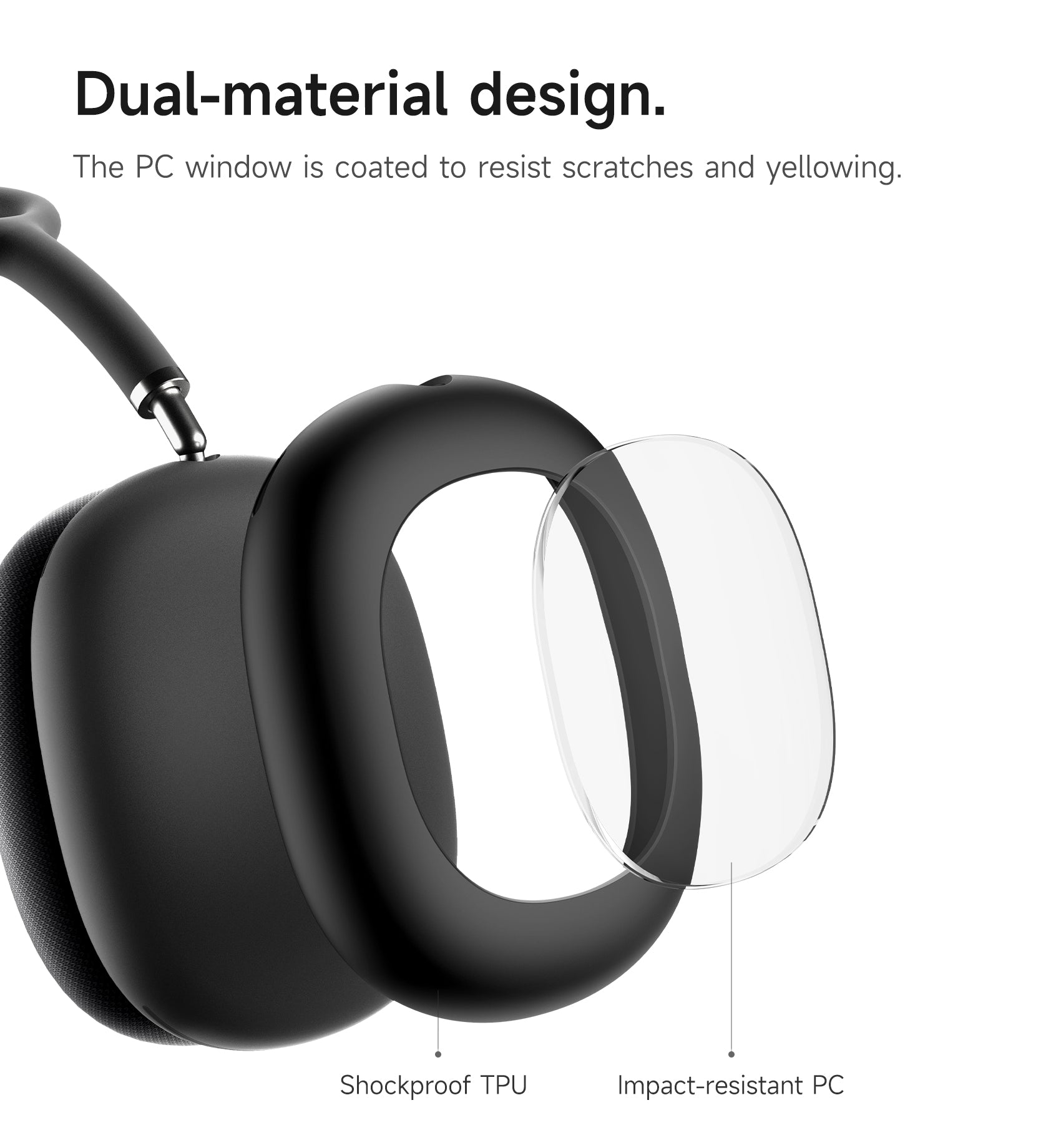 Suritch Case for Apple AirPods Max TPU Anti-Scratch Ear Cups Cover Rugged Shockproof Protective Cover