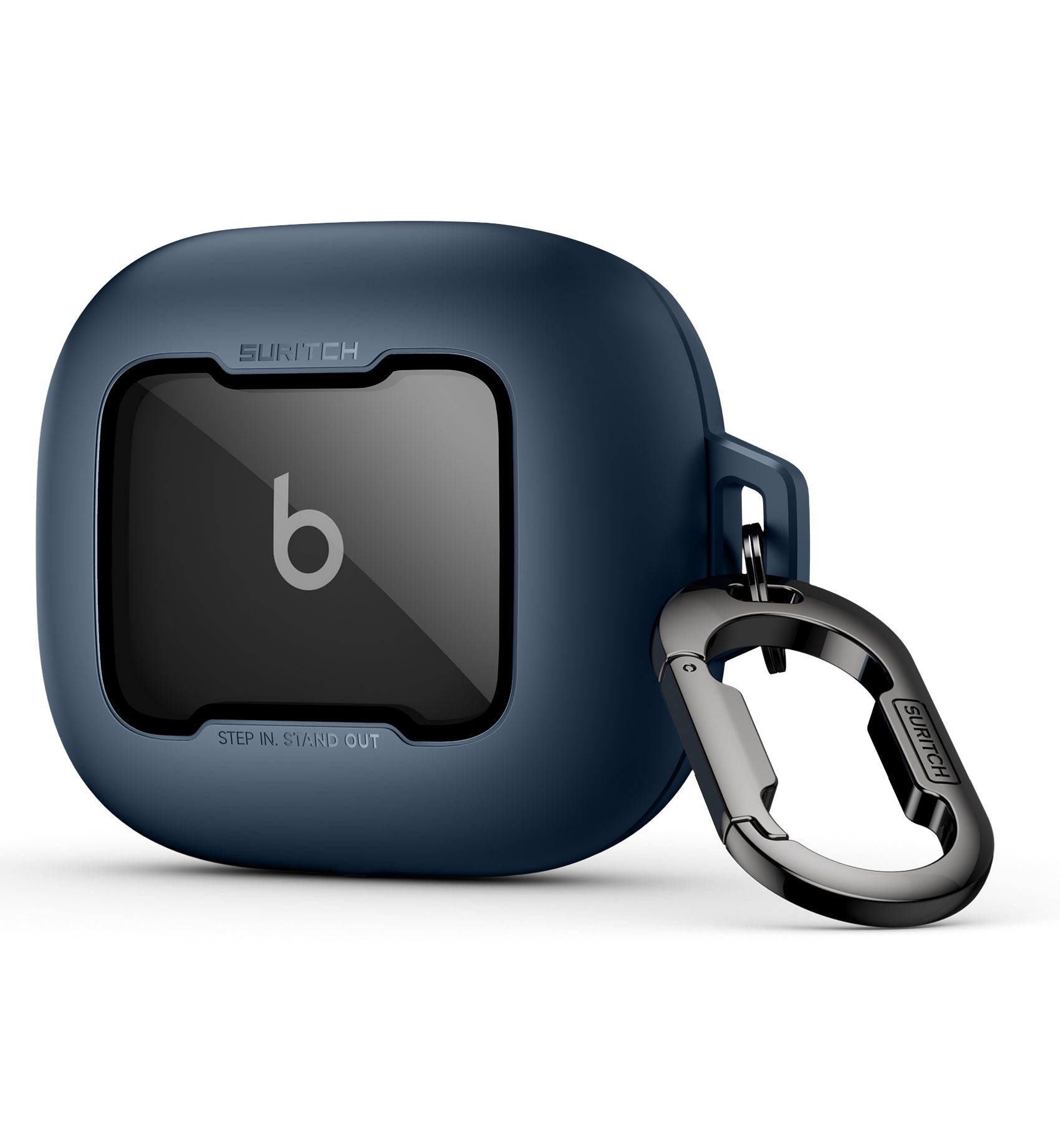 Suritch Case for Beats Powerbeats Fit 2025 Magnetic Bumper Shockproof Protective Cover with Magnetic Lock Carabiner for Workout Sport Travel