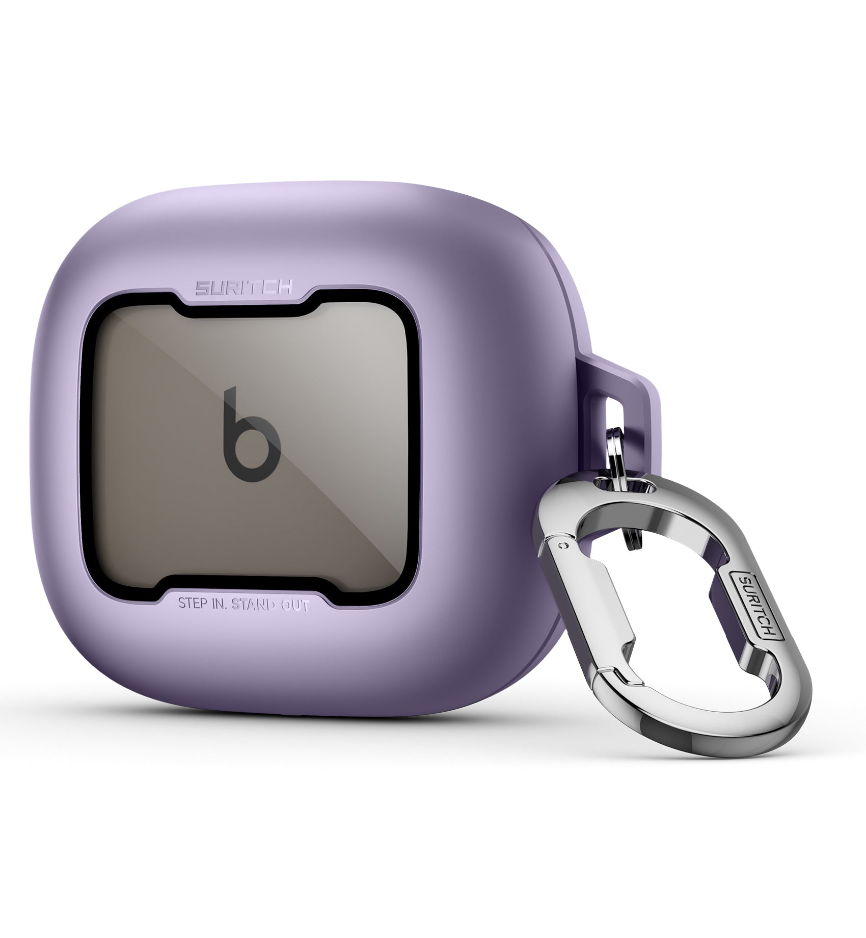 Suritch Case for Beats Powerbeats Fit 2025 Magnetic Bumper Shockproof Protective Cover with Magnetic Lock Carabiner for Workout Sport Travel
