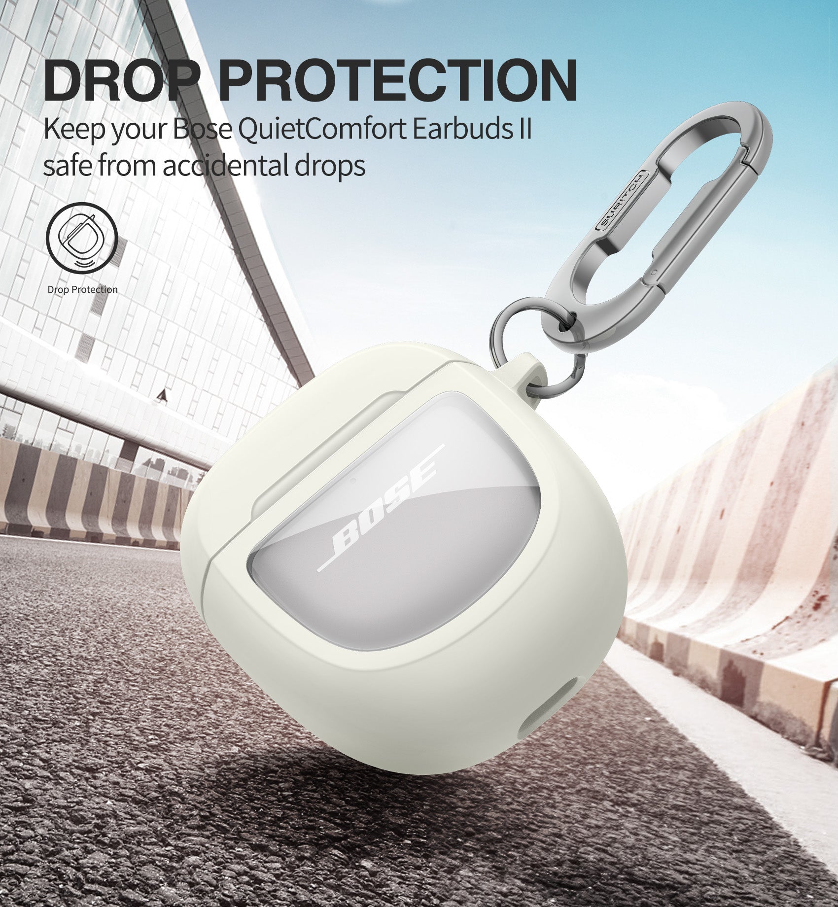 Suritch Case for Bose QuietComfort Ultra 2nd Gen 2025 Protective Shockproof Cover Accessories with Carabiner