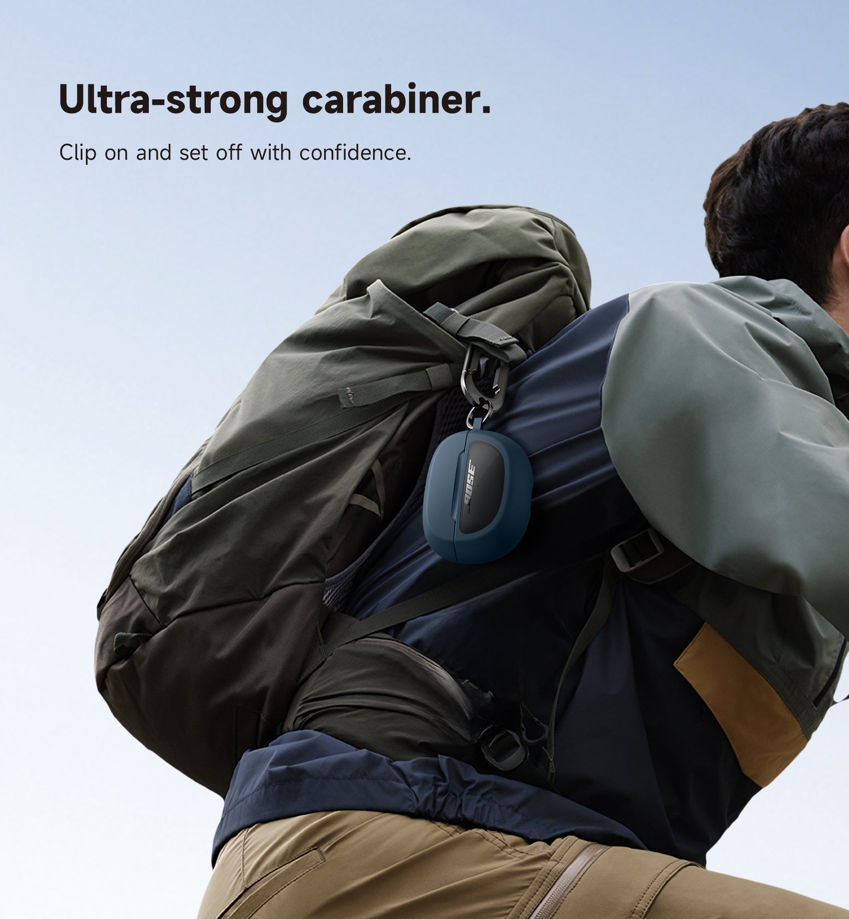 Suritch Case for Bose Ultra Open 2024 Shockproof Protective Cover for Wireless Ear Earbuds Accessories with Carabiner