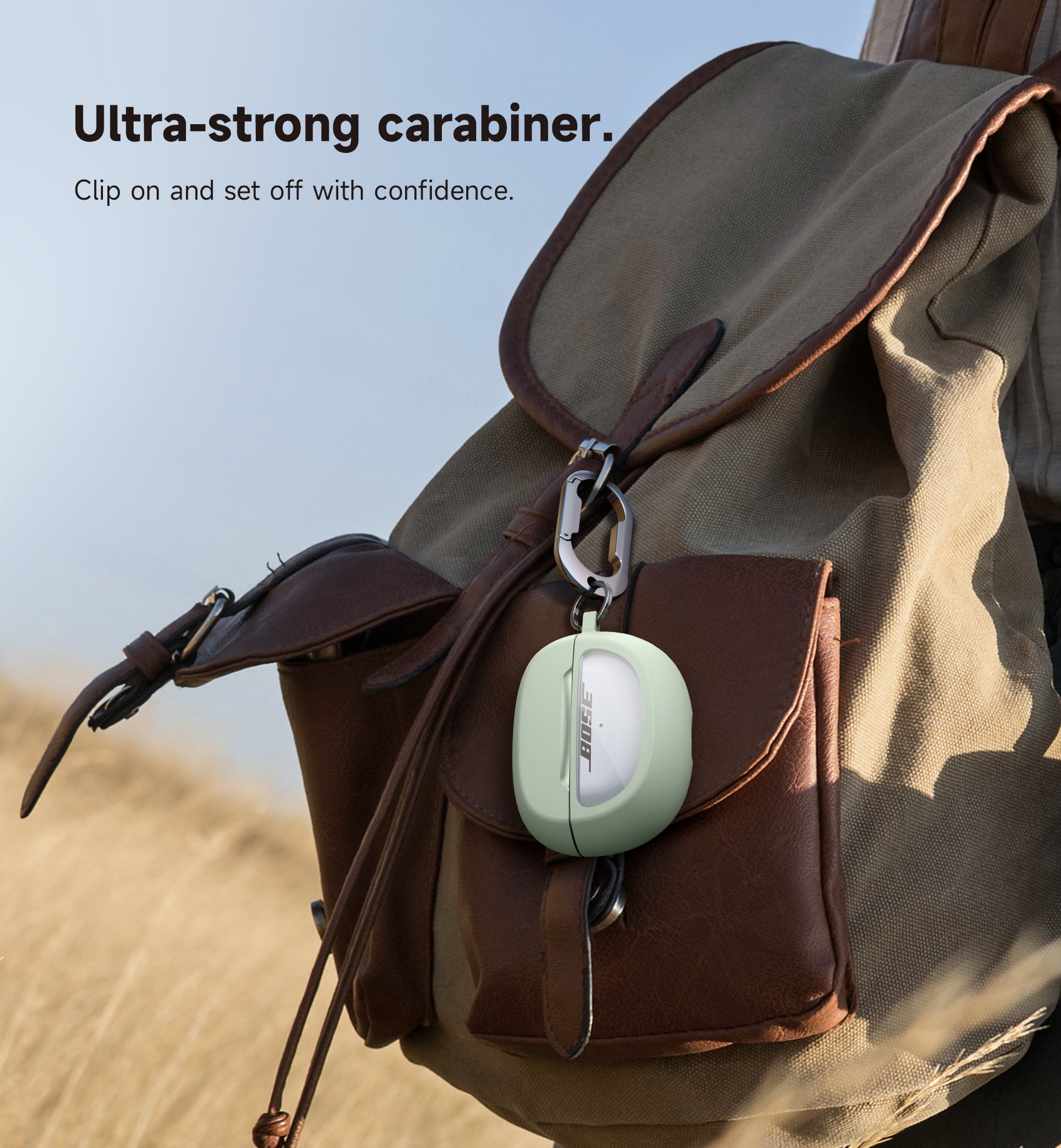 Suritch Case for Bose Ultra Open 2024 Shockproof Protective Cover for Wireless Ear Earbuds Accessories with Carabiner