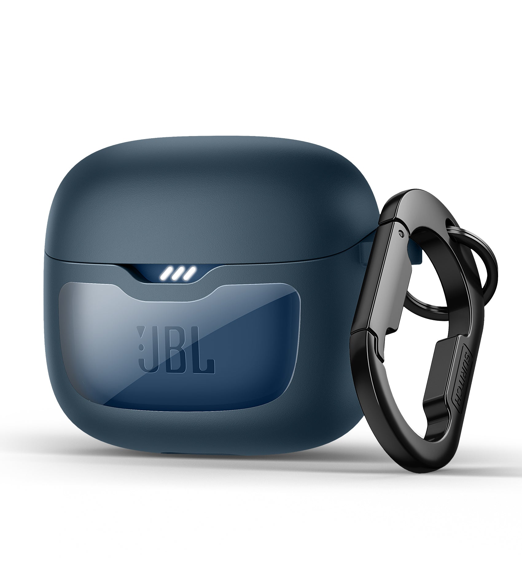 SURITCH Magnetic Bumper Case for JBL Tune Flex Earbuds Rugged Shockproof Protective Covers with Magnetic Lid Lock Carabiner Cleaning Kit Removal Tool