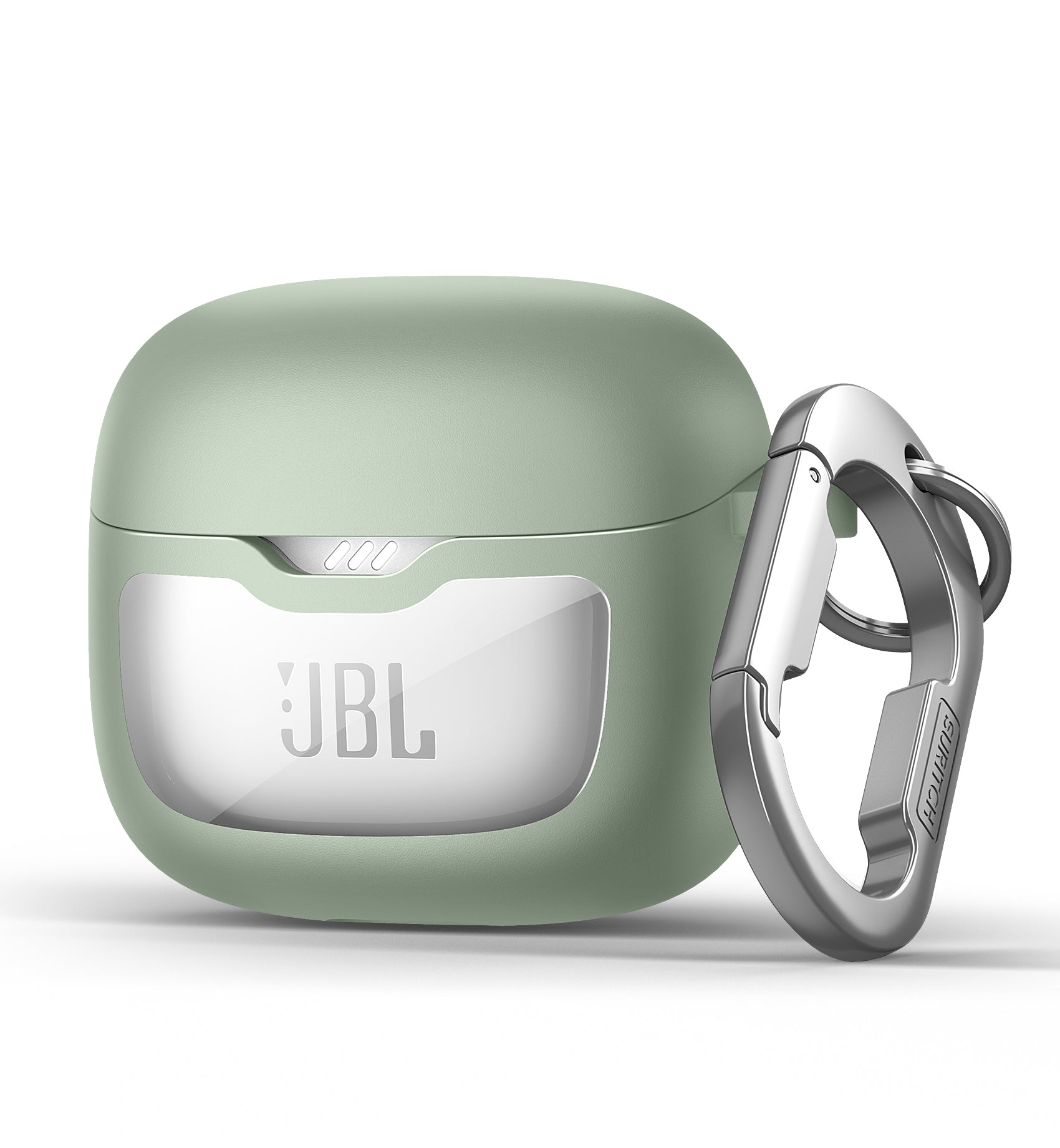 SURITCH Magnetic Bumper Case for JBL Tune Flex Earbuds Rugged Shockproof Protective Covers with Magnetic Lid Lock Carabiner Cleaning Kit Removal Tool