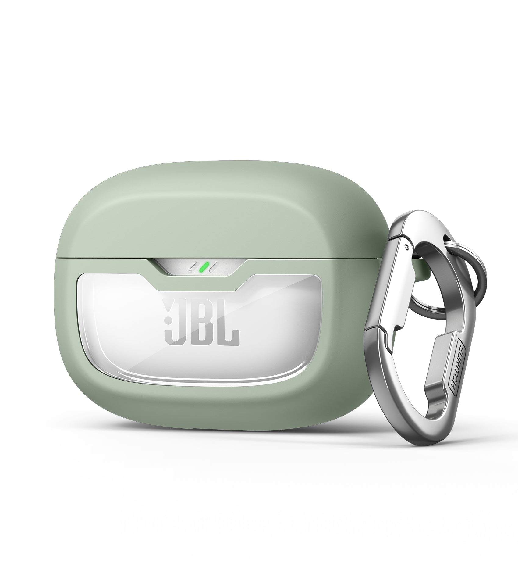 Suritch Case for JBL Vibe Beam 2nd Gen Earbuds Shockproof Magnetic Protective Headphone Cover Rugged Bumper with Carabiner Cleaning Kit Removal Tool