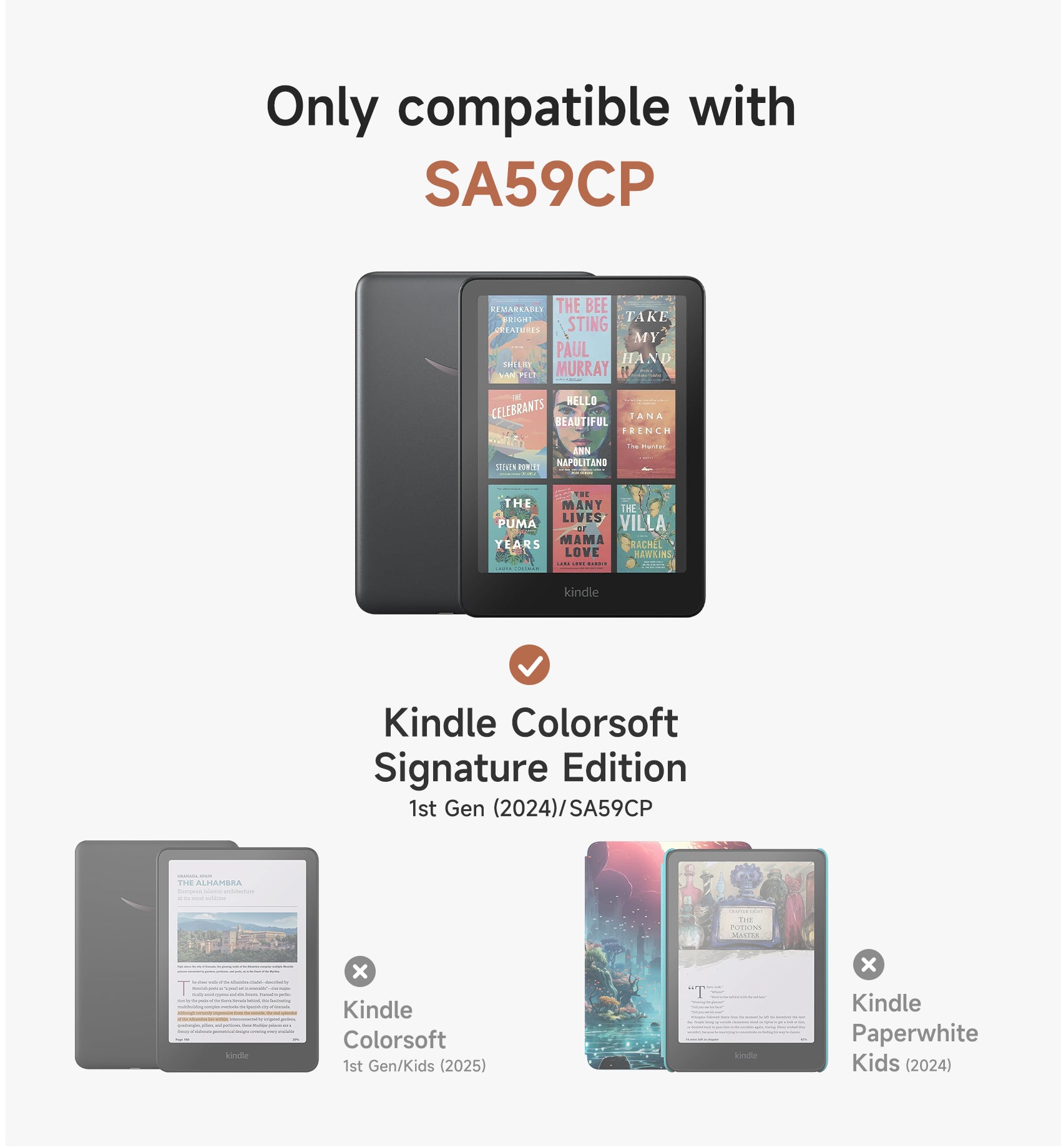Suritch Case for Kindle Colorsoft Signature Edition 1st Gen 2024 Shockproof TPU Protective Cover with Dual Hand Straps Adjustable Kickstand Screen Protector