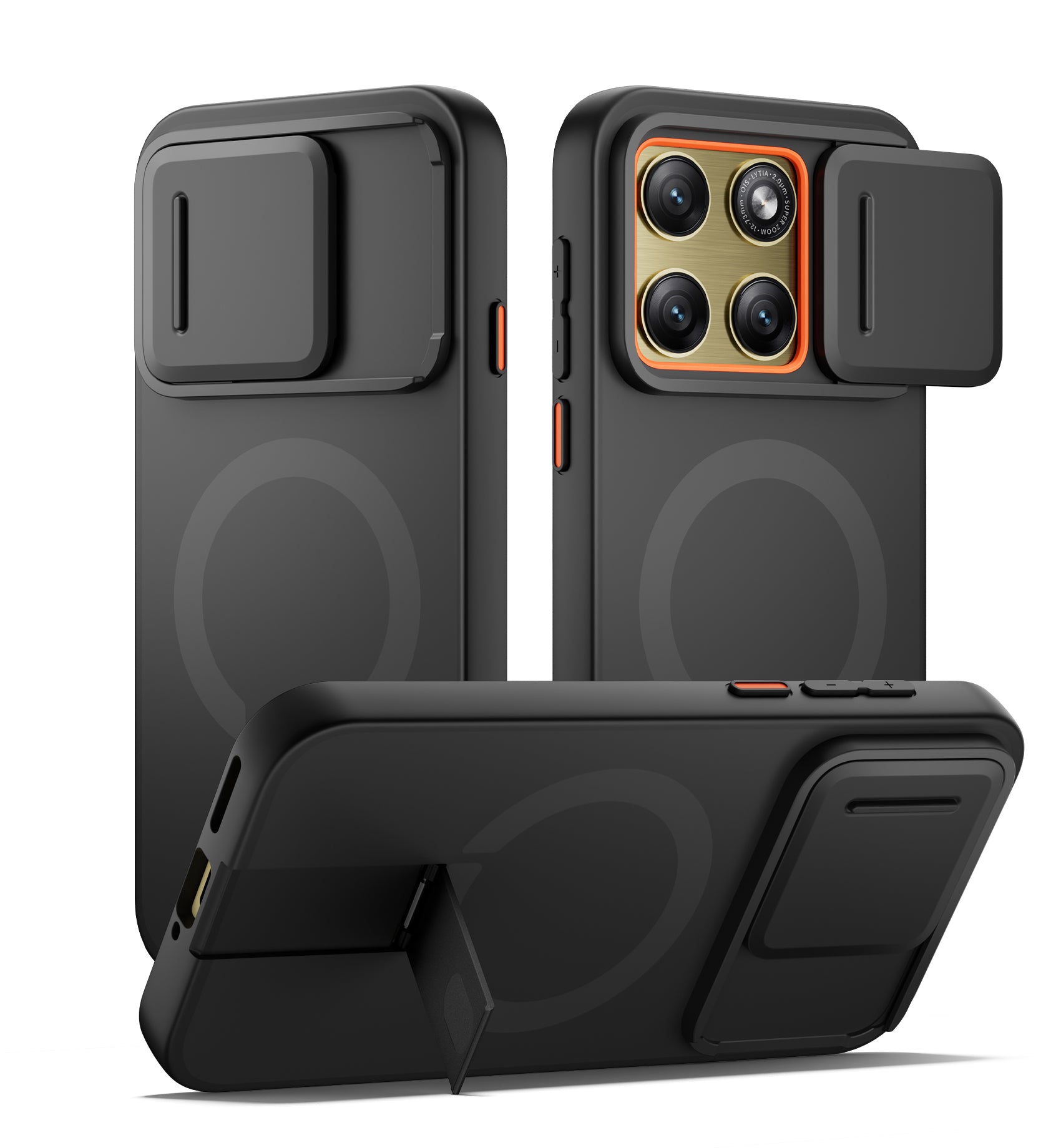 Suritch Case for Motorola Moto Edge 2026 Compatible with MagSafe Magnetic Shockproof Bumper Slim Protective Cover with Camera Cover Adjustable Metal Kickstand