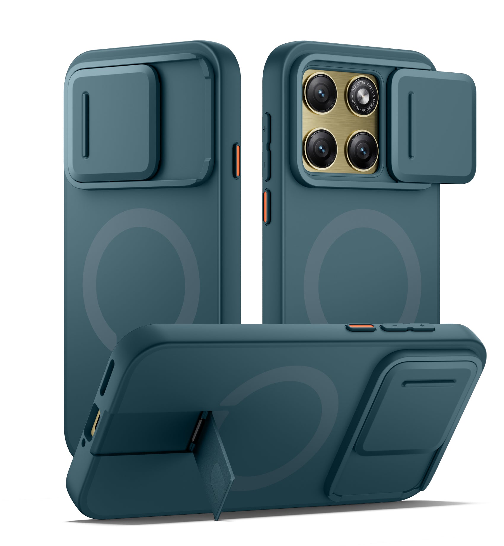 Suritch Case for Motorola Moto Edge 2026 Compatible with MagSafe Magnetic Shockproof Bumper Slim Protective Cover with Camera Cover Adjustable Metal Kickstand