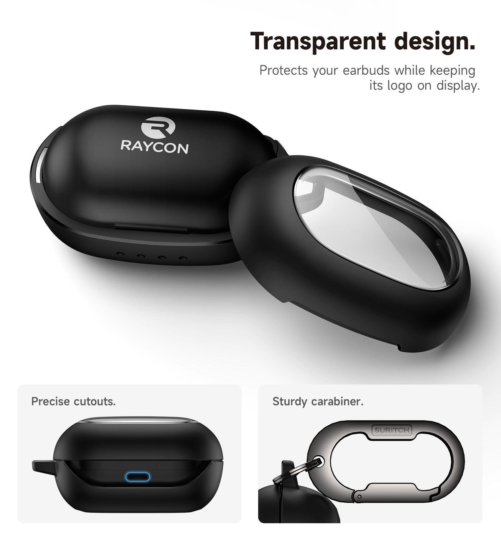 Suritch Case for Raycon Everyday Earbuds Classic Headphones Shockproof Magnetic Protective Cover Bluetooth Headset True Wireless Earbuds