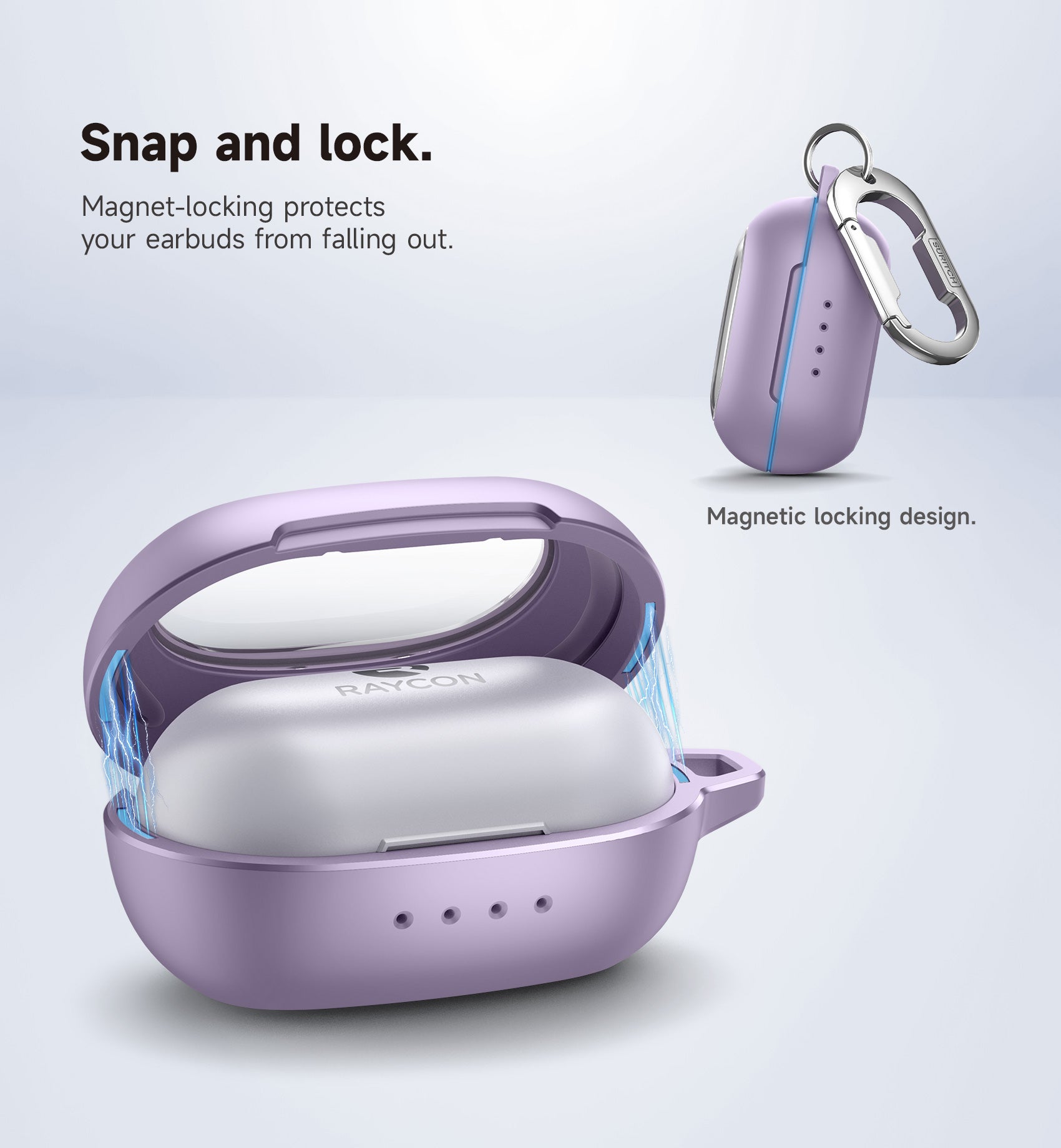 Suritch Case for Raycon Everyday Earbuds Classic Headphones Shockproof Magnetic Protective Cover Bluetooth Headset True Wireless Earbuds