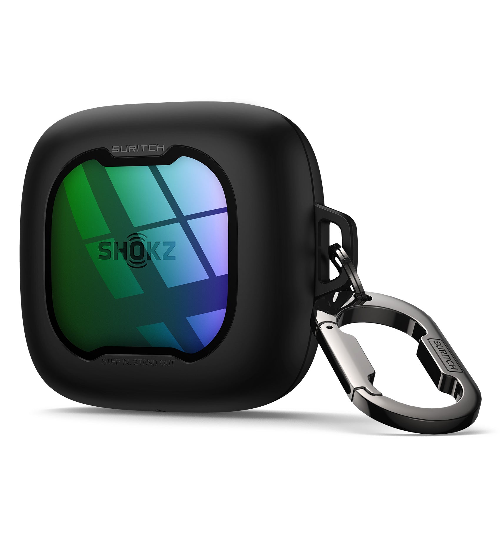 Suritch Case for SHOKZ OpenFit Air Earbuds 2024 Magnetic Locking Protective Bumper Cover with Carabiner Keyring