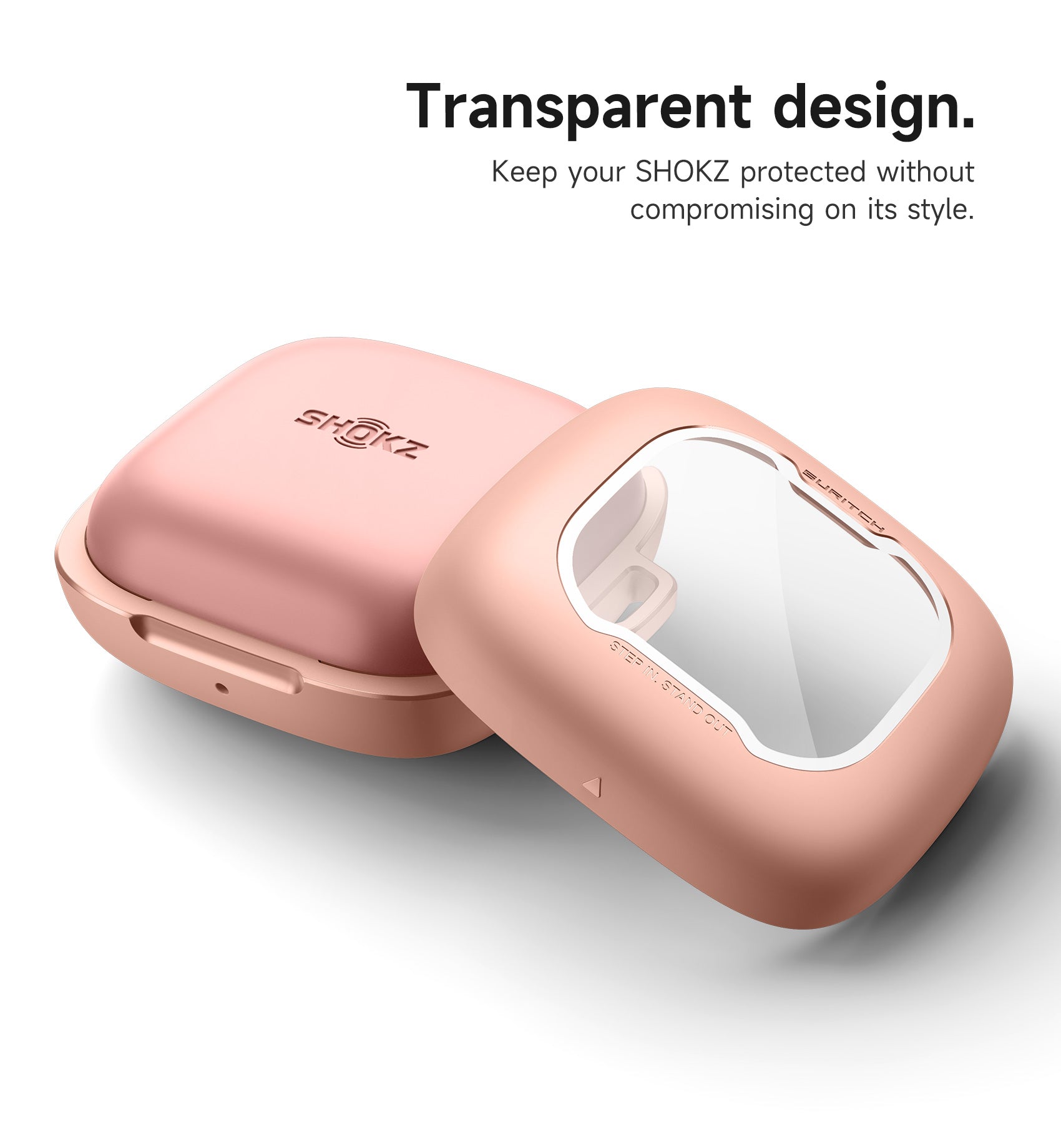 Suritch Case for SHOKZ OpenFit Air Earbuds 2024 Magnetic Locking Protective Bumper Cover with Carabiner Keyring
