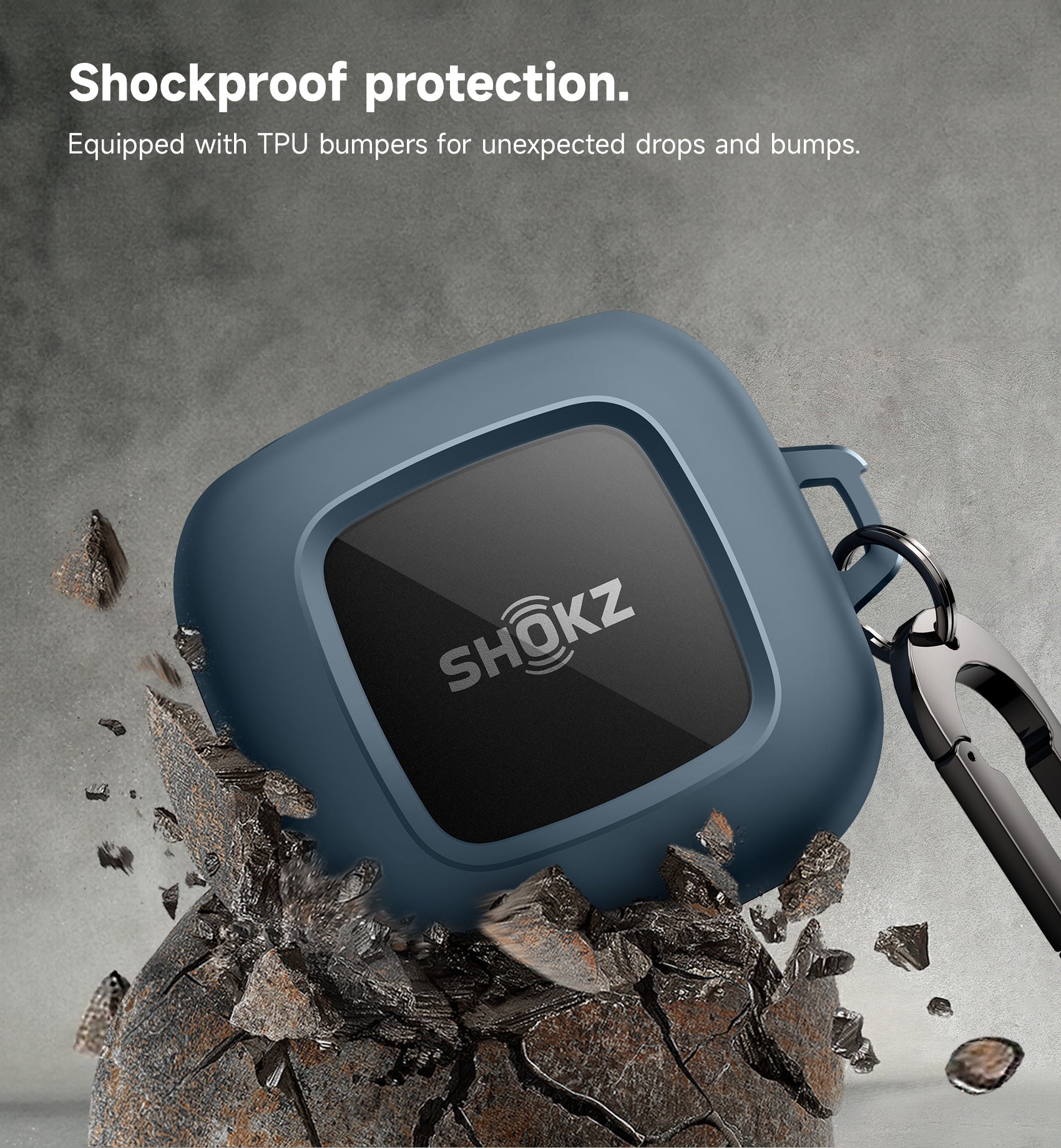 Suritch Case for SHOKZ OpenFit Shockproof Magnetic Protective Cover True Wireless Bluetooth Headphones with Magnetic Lid Lock Carabiner