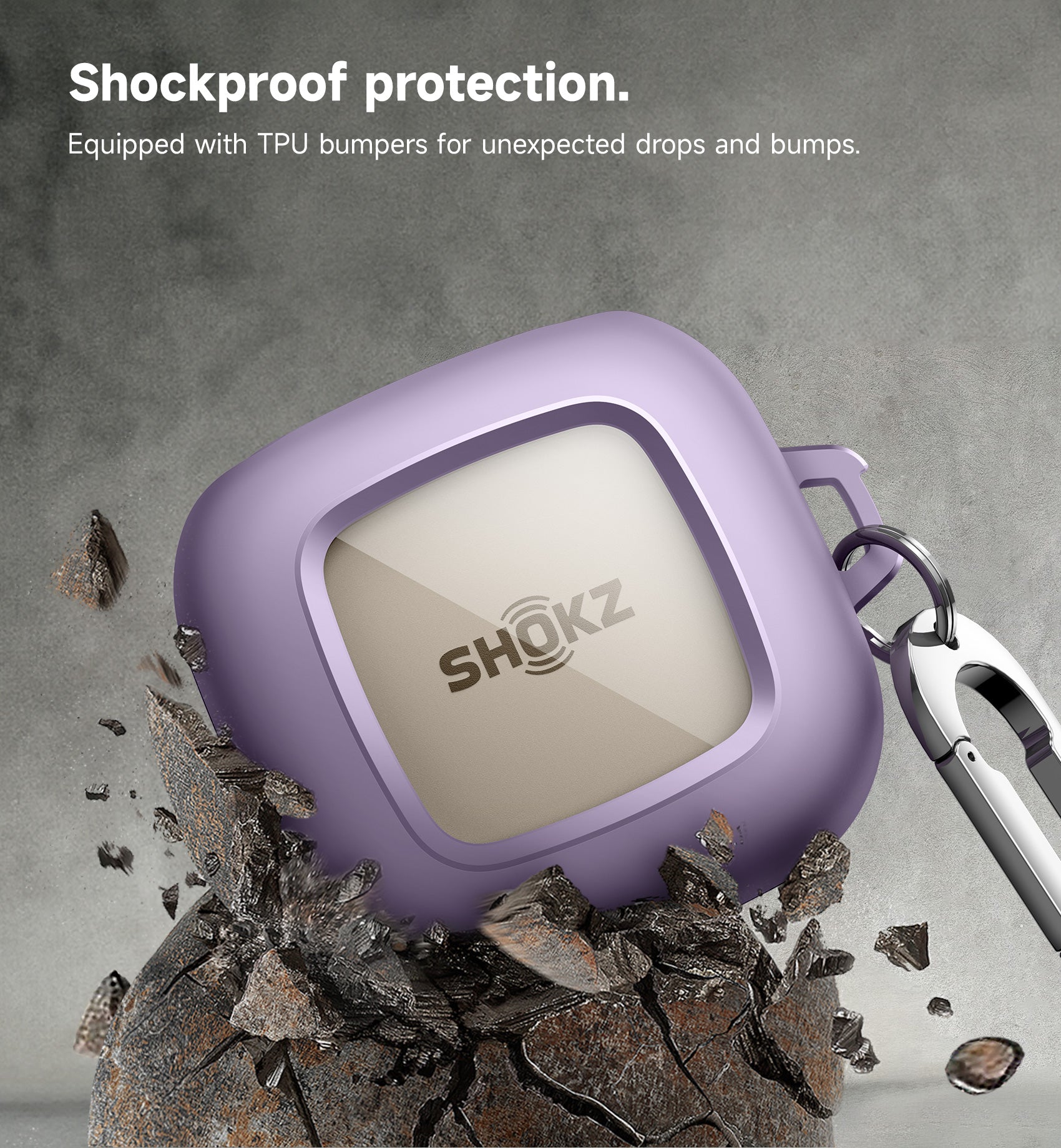 Suritch Case for SHOKZ OpenFit Shockproof Magnetic Protective Cover True Wireless Bluetooth Headphones with Magnetic Lid Lock Carabiner