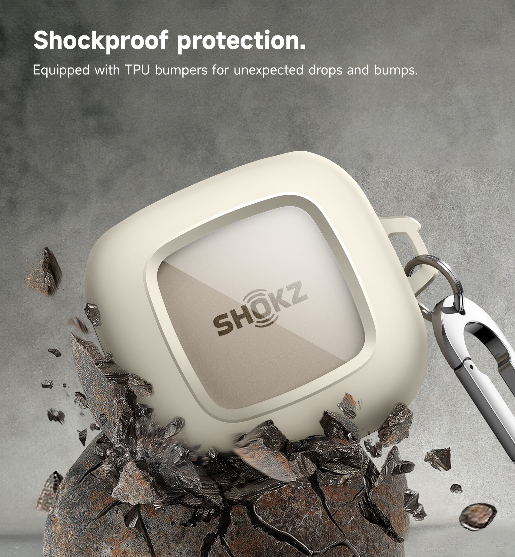 Suritch Case for SHOKZ OpenFit Shockproof Magnetic Protective Cover True Wireless Bluetooth Headphones with Magnetic Lid Lock Carabiner