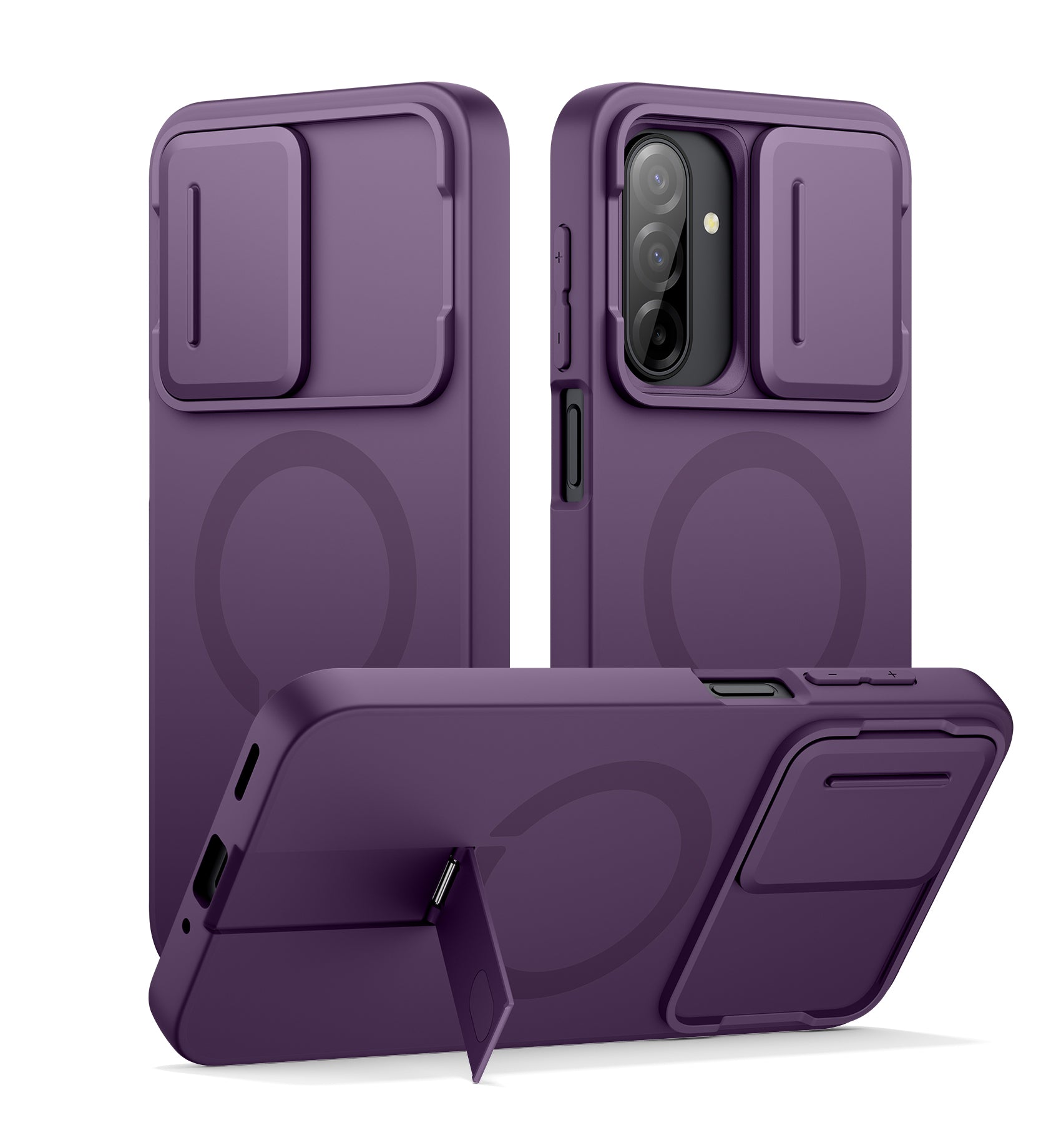 Suritch Case for Samsung Galaxy A26 5G Compatible with MagSafe Shockproof Bumper Slim Magnetic Protective Cover with Camera Cover Adjustable Metal Kickstand