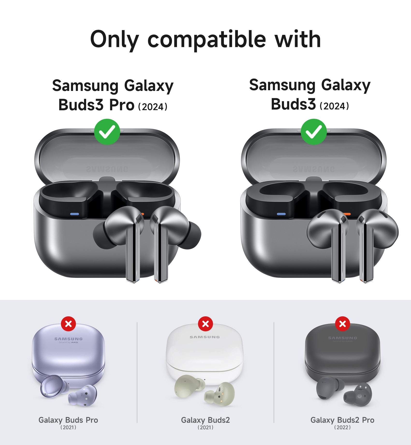 Suritch Case for Samsung Galaxy Buds 3 FE 2025 Magnetic Bumper Rugged Shockproof Protective Covers with Carabiner Cleaning Kit Removal Tool