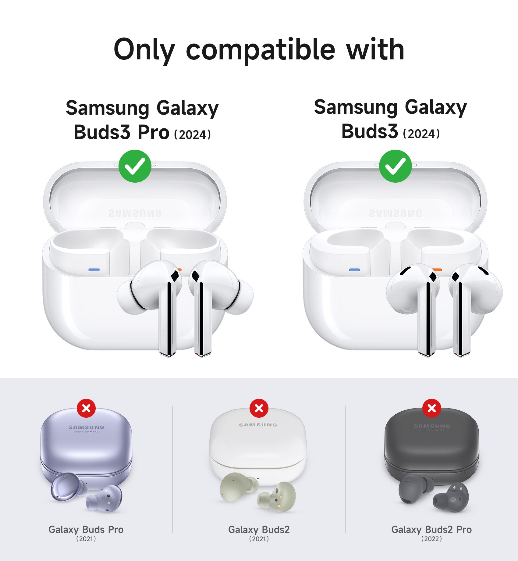 Suritch Case for Samsung Galaxy Buds 3 Pro 2024 Magnetic Bumper Rugged Shockproof Protective Covers with Carabiner Cleaning Kit Removal Tool