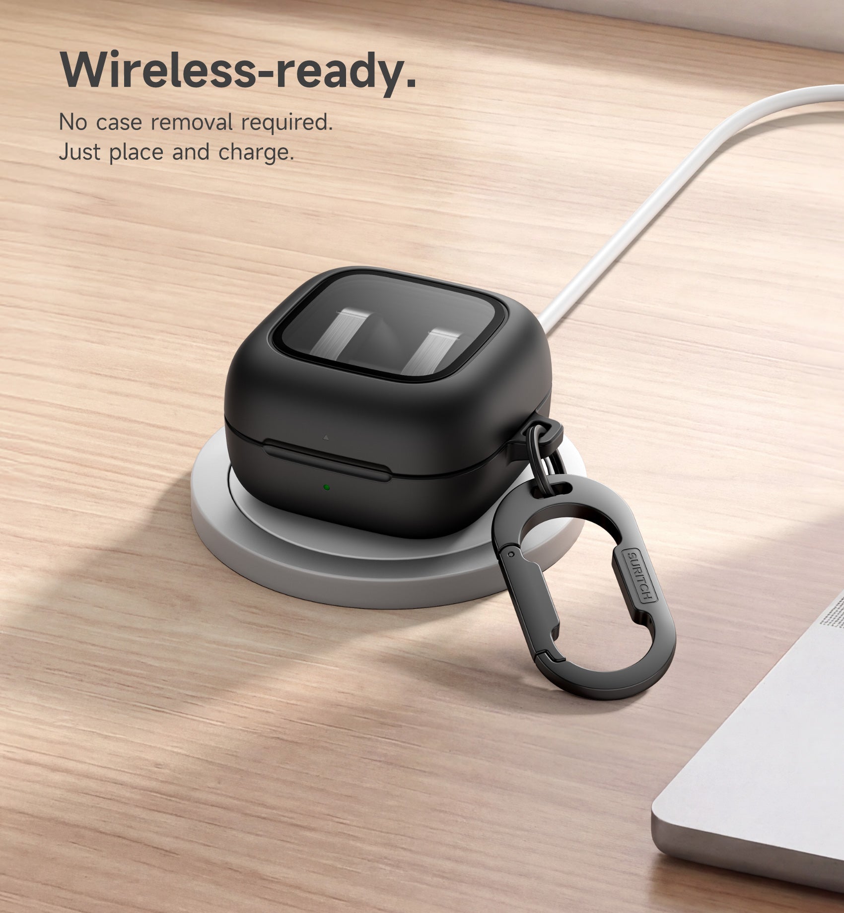Suritch Case for Samsung Galaxy Buds 4 Pro 2026 Magnetic Bumper Shockproof Drop-Proof Covers with Magnetic Lock Carabiner for Workouts Sports Travels