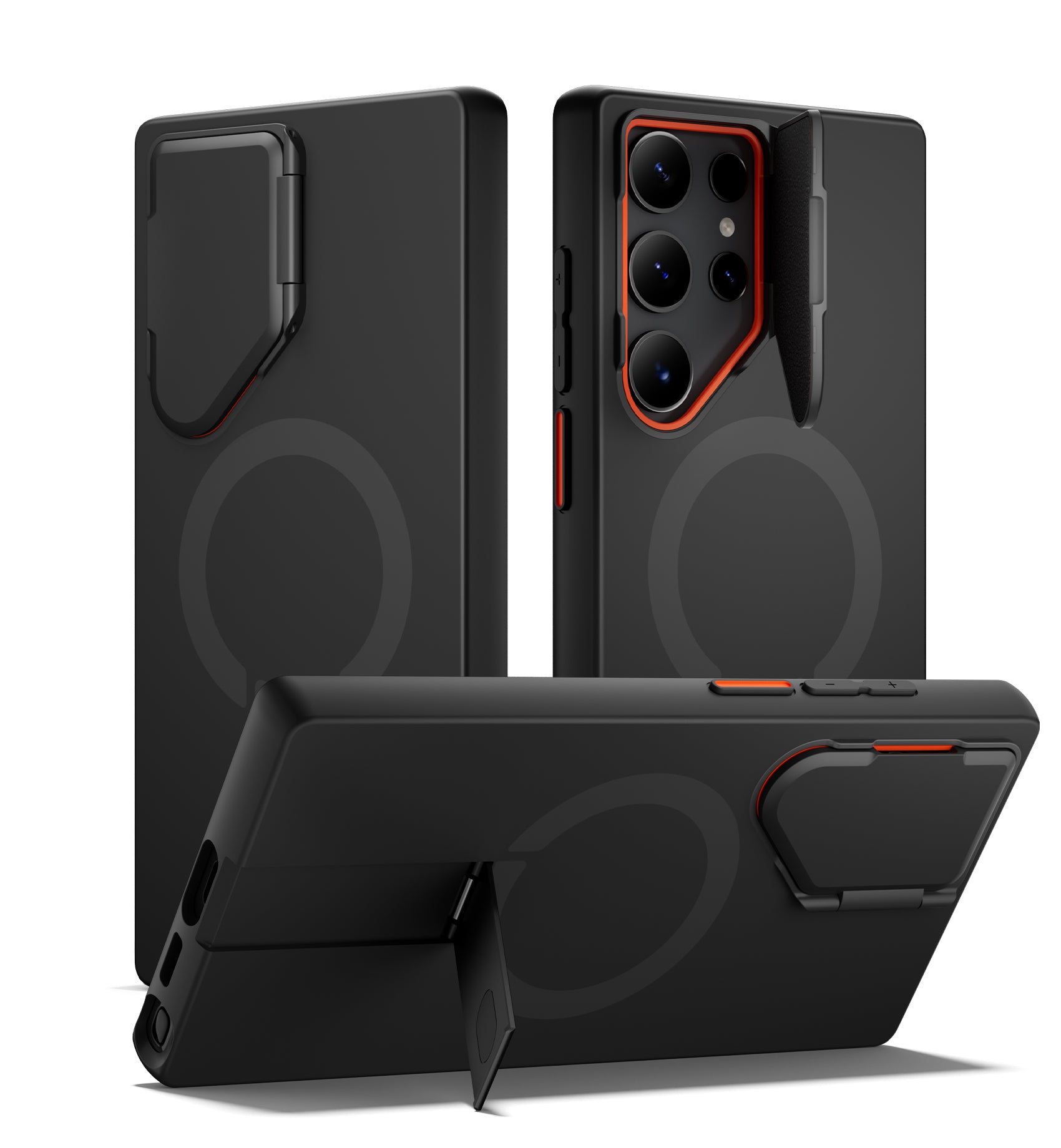Suritch Case for Samsung Galaxy S23 Ultra Magnetic Protective Cover with Camera Cover Adjustable Metal Kickstand