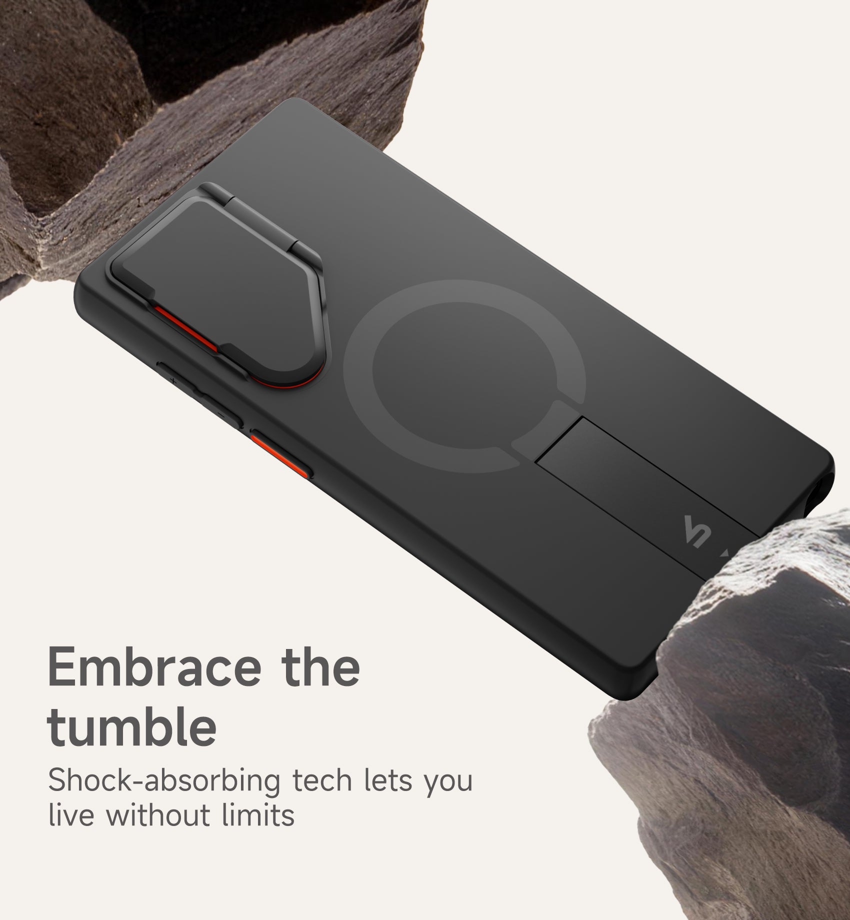 Suritch Case for Samsung Galaxy S23 Ultra Magnetic Protective Cover with Camera Cover Adjustable Metal Kickstand