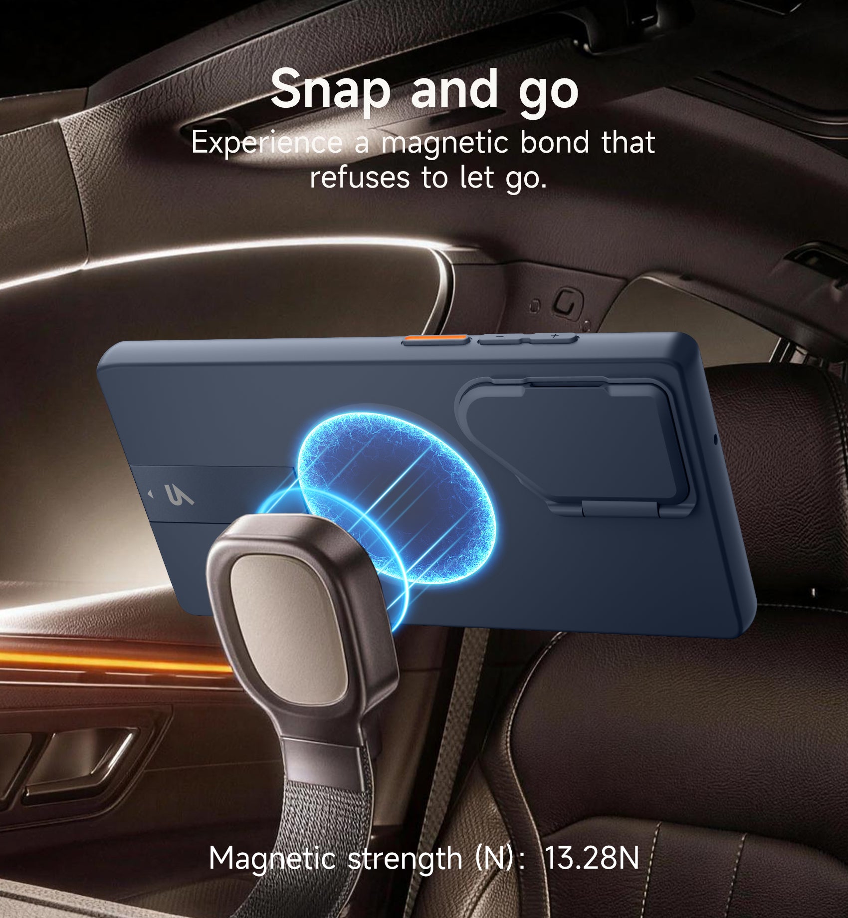 Suritch Case for Samsung Galaxy S23 Ultra Magnetic Protective Cover with Camera Cover Adjustable Metal Kickstand