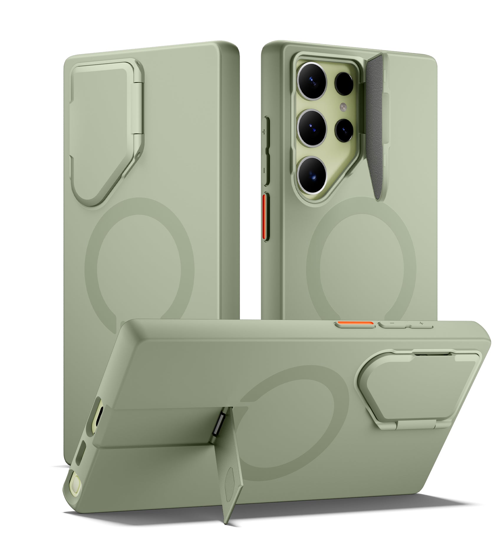 Suritch Case for Samsung Galaxy S23 Ultra Magnetic Protective Cover with Camera Cover Adjustable Metal Kickstand