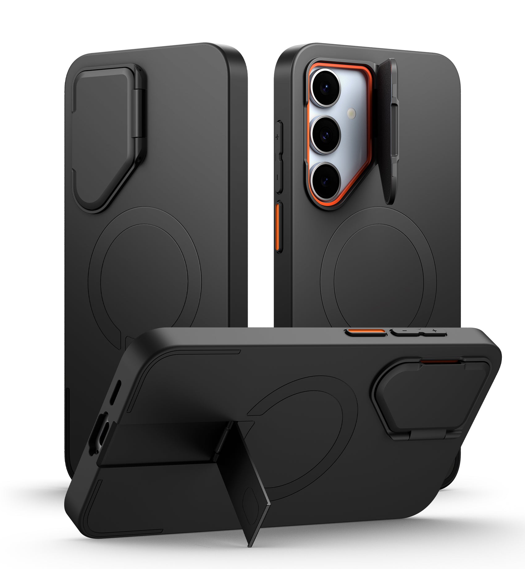 Suritch Case for Samsung Galaxy S24 FE Magnetic Protective Cover with Camera Cover Adjustable Metal Kickstand