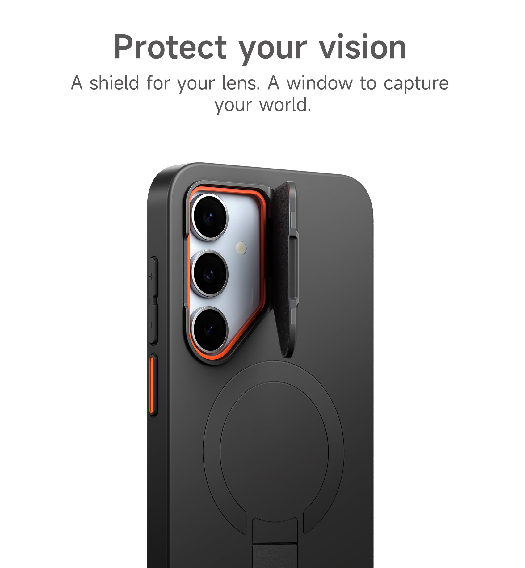 Suritch Case for Samsung Galaxy S24 FE Magnetic Protective Cover with Camera Cover Adjustable Metal Kickstand