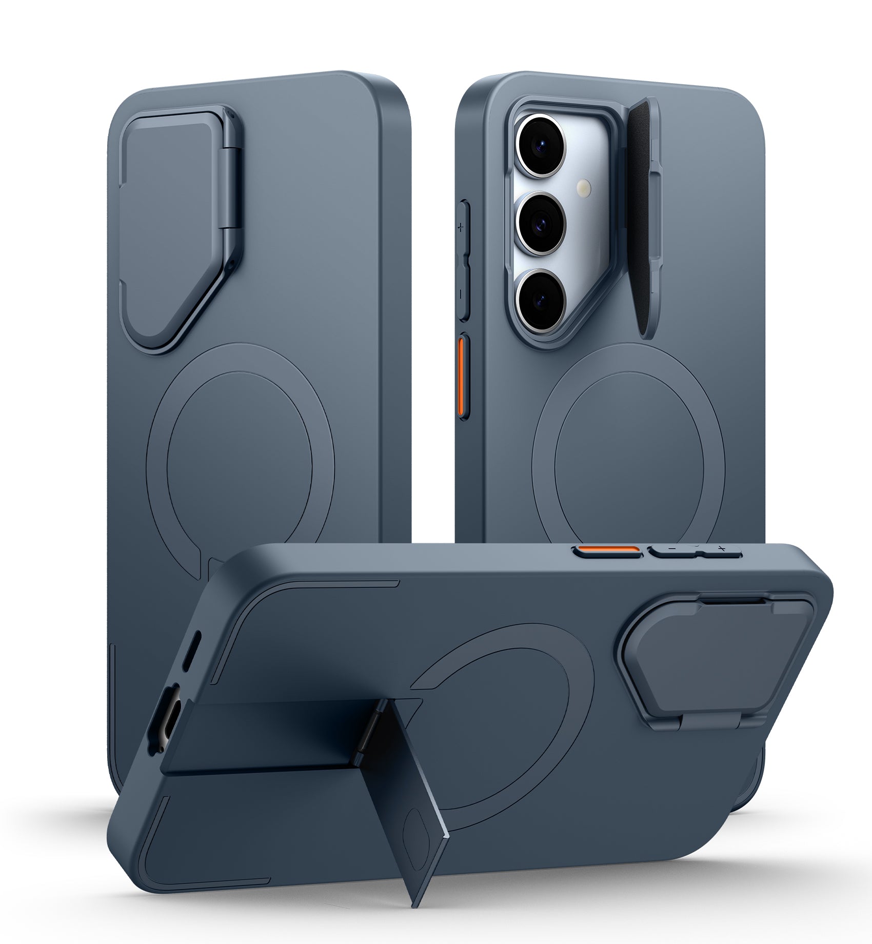 Suritch Case for Samsung Galaxy S24 FE Magnetic Protective Cover with Camera Cover Adjustable Metal Kickstand