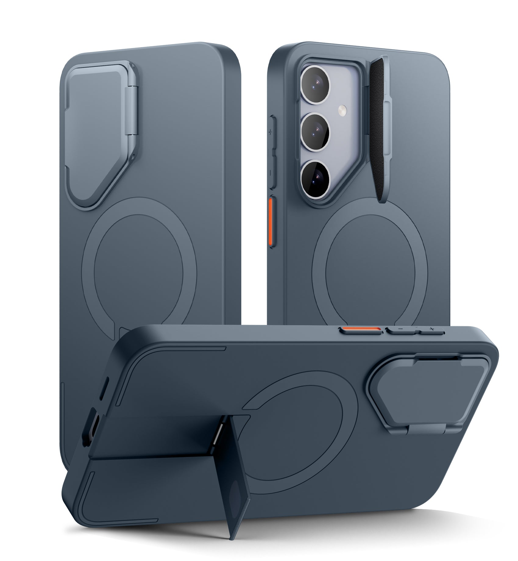Suritch Case for Samsung Galaxy S24 Plus 2024 Magnetic Protective Cover with Camera Cover Adjustable Metal Kickstand