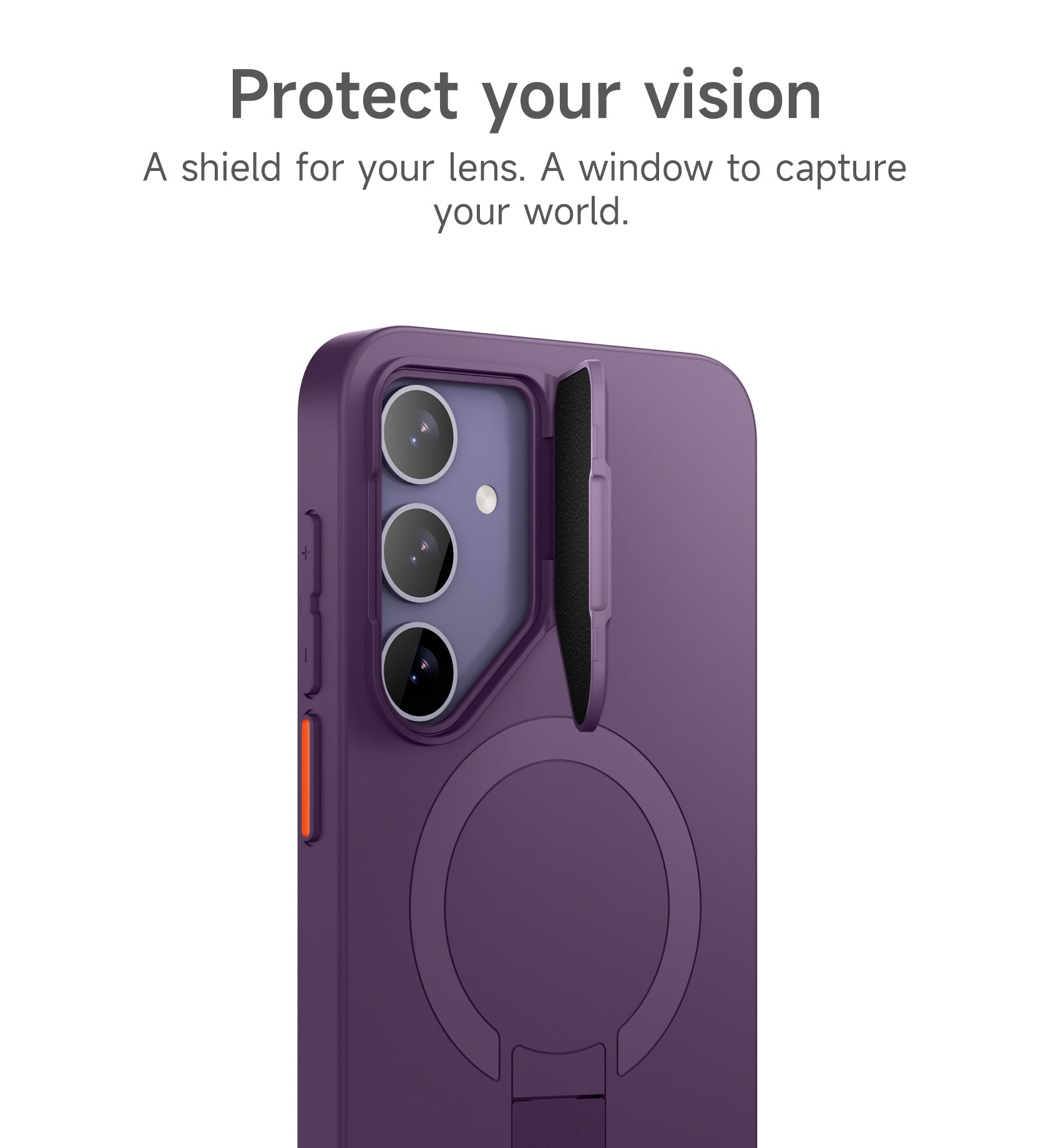 Suritch Case for Samsung Galaxy S24 Plus 2024 Magnetic Protective Cover with Camera Cover Adjustable Metal Kickstand