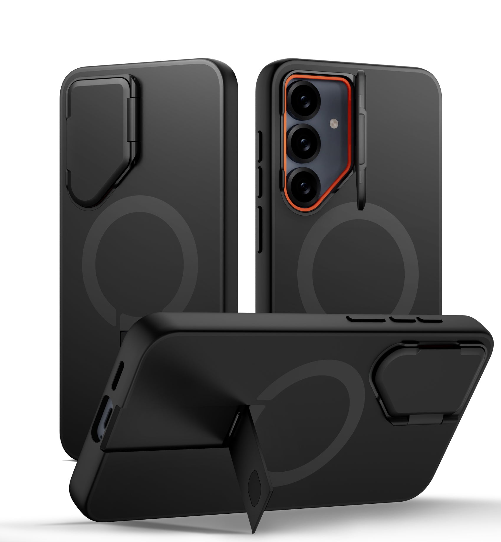 Suritch Case for Samsung Galaxy S25 FE 2025 Phone Case Magnetic Protective Cover with Camera Cover Adjustable Metal Kickstand
