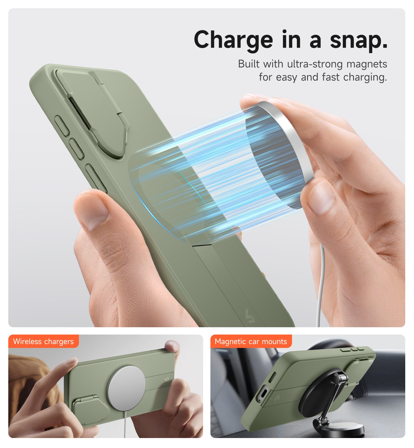 Suritch Case for Samsung Galaxy S25 FE 2025 Phone Case Magnetic Protective Cover with Camera Cover Adjustable Metal Kickstand