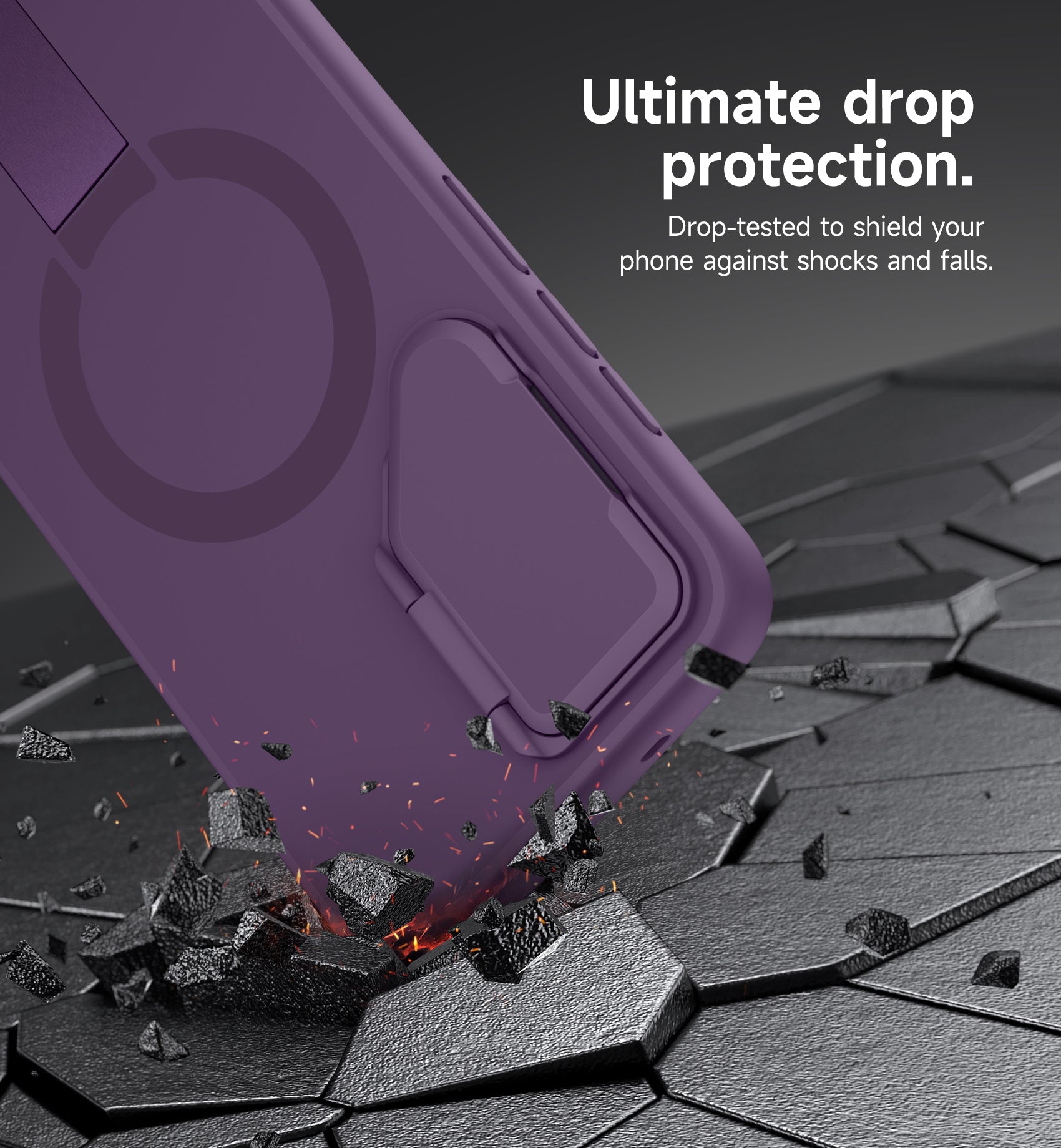Suritch Case for Samsung Galaxy S25 FE 2025 Phone Case Magnetic Protective Cover with Camera Cover Adjustable Metal Kickstand