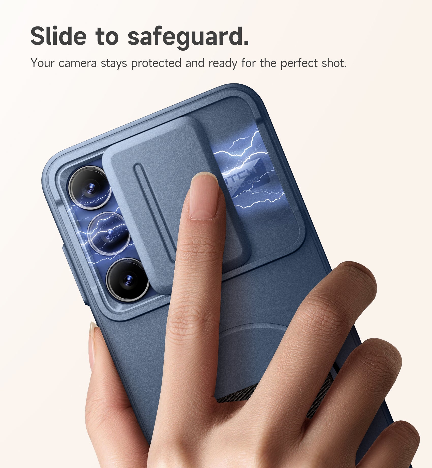Suritch Case for Samsung Galaxy S25 FE with 360° Rotatable Hand Strap Phone Grip Invisible Kickstand Slide Camera Cover Rugged Shockproof Protective Cover