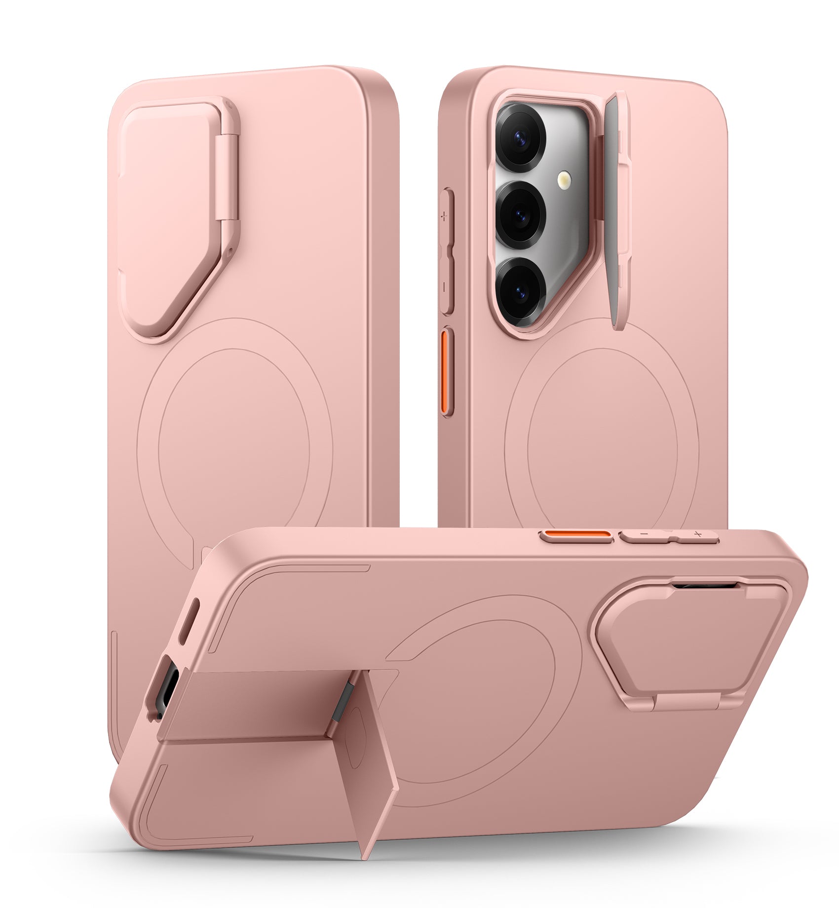 Suritch Case for Samsung Galaxy S25 2025 Magnetic Shockproof Bumper Slim Protective Cover with Camera Cover Adjustable Metal Kickstand