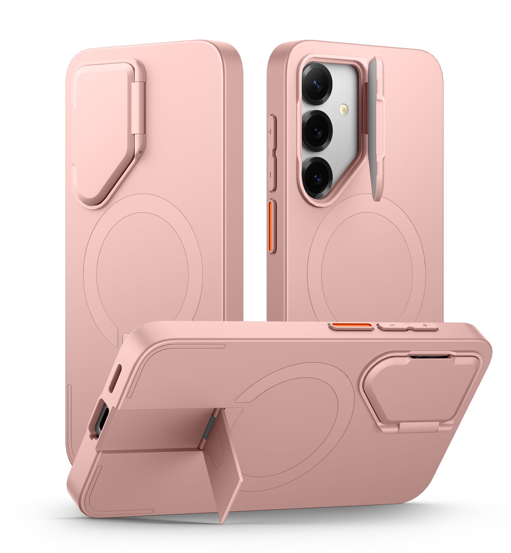Suritch Case for Samsung Galaxy S25 Plus 2025 Magnetic Shockproof Protective Cover with Camera Cover Adjustable Metal Kickstand
