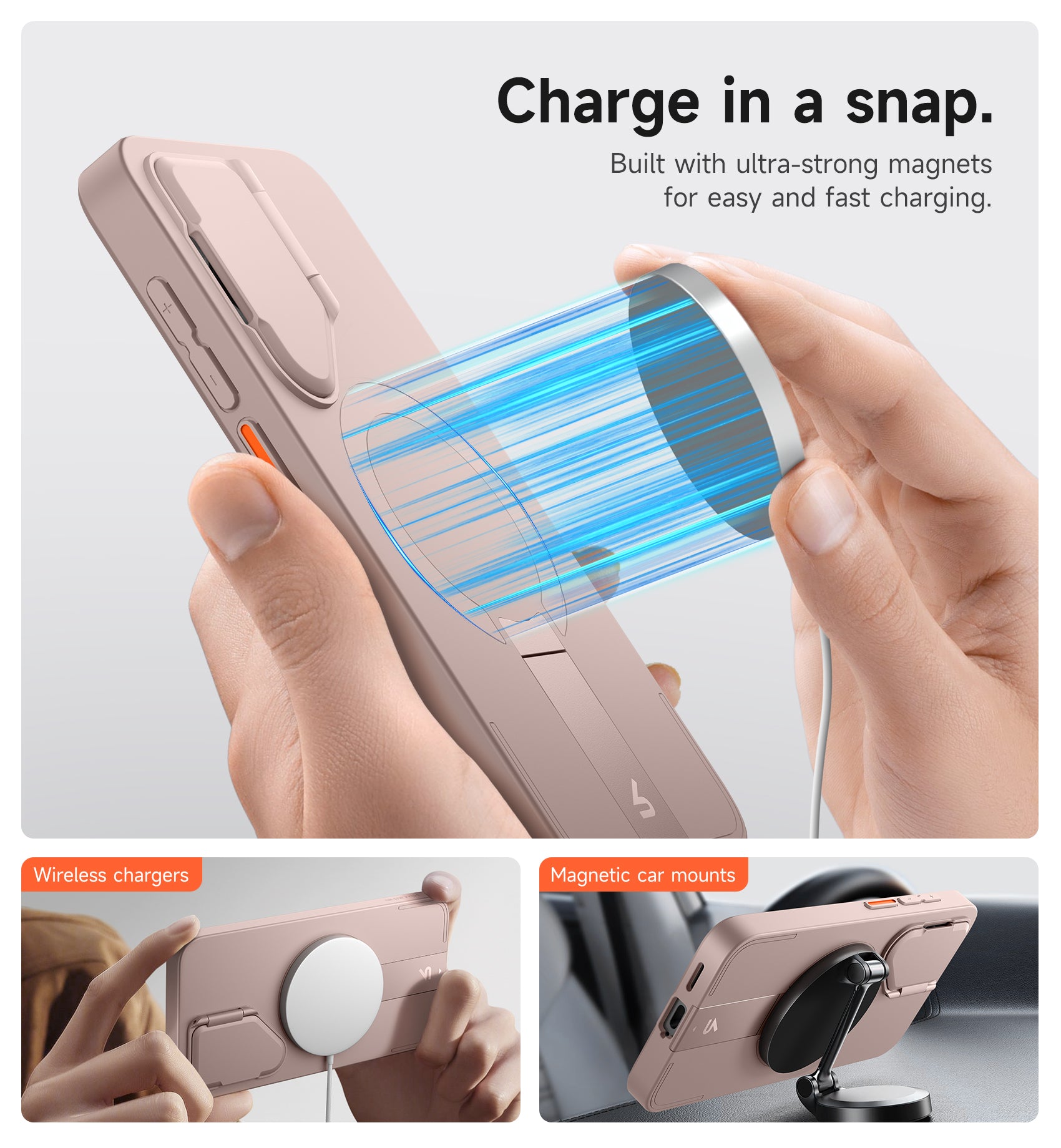 Suritch Case for Samsung Galaxy S25 2025 Magnetic Shockproof Bumper Slim Protective Cover with Camera Cover Adjustable Metal Kickstand