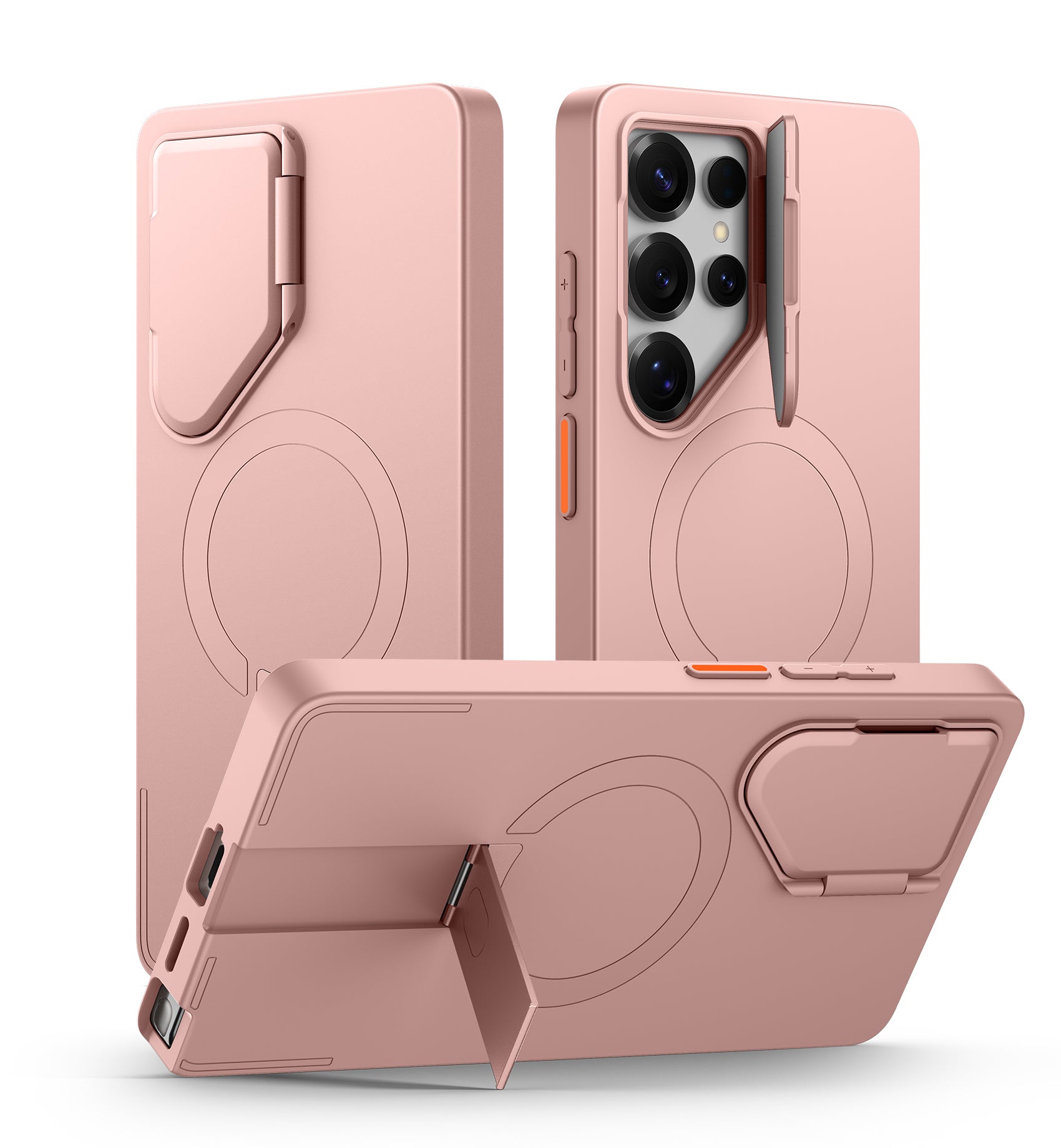 Suritch Case for Samsung Galaxy S25 Ultra Magnetic Protective Cover with Camera Cover Adjustable Metal Kickstand