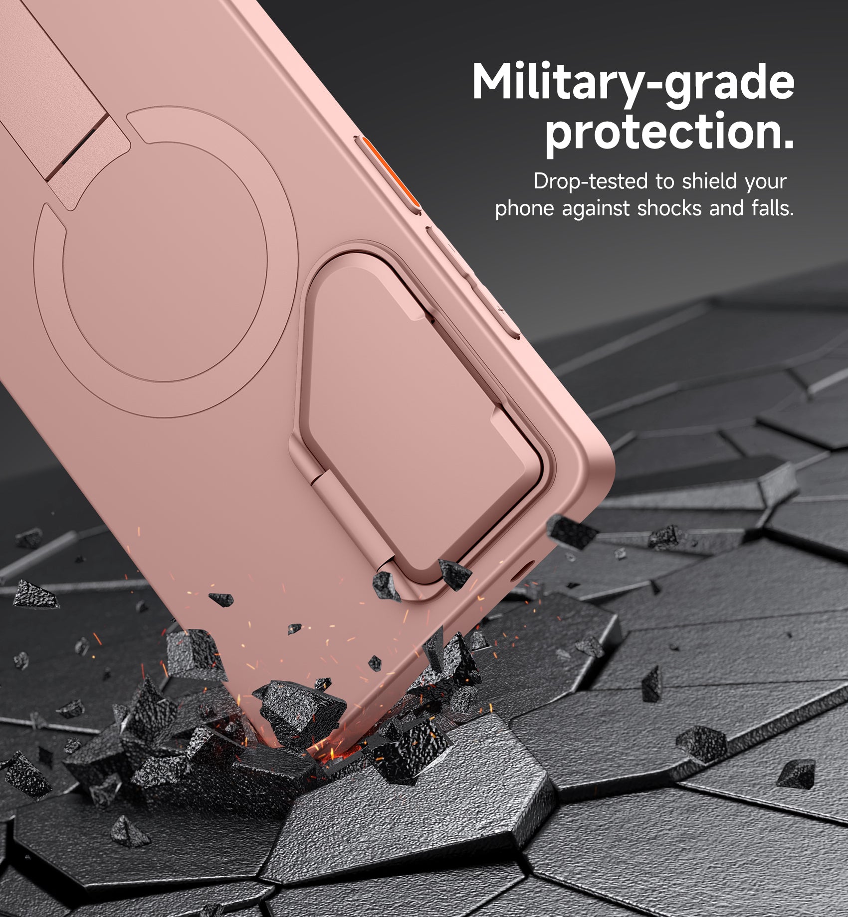 Suritch Case for Samsung Galaxy S25 Ultra Magnetic Protective Cover with Camera Cover Adjustable Metal Kickstand
