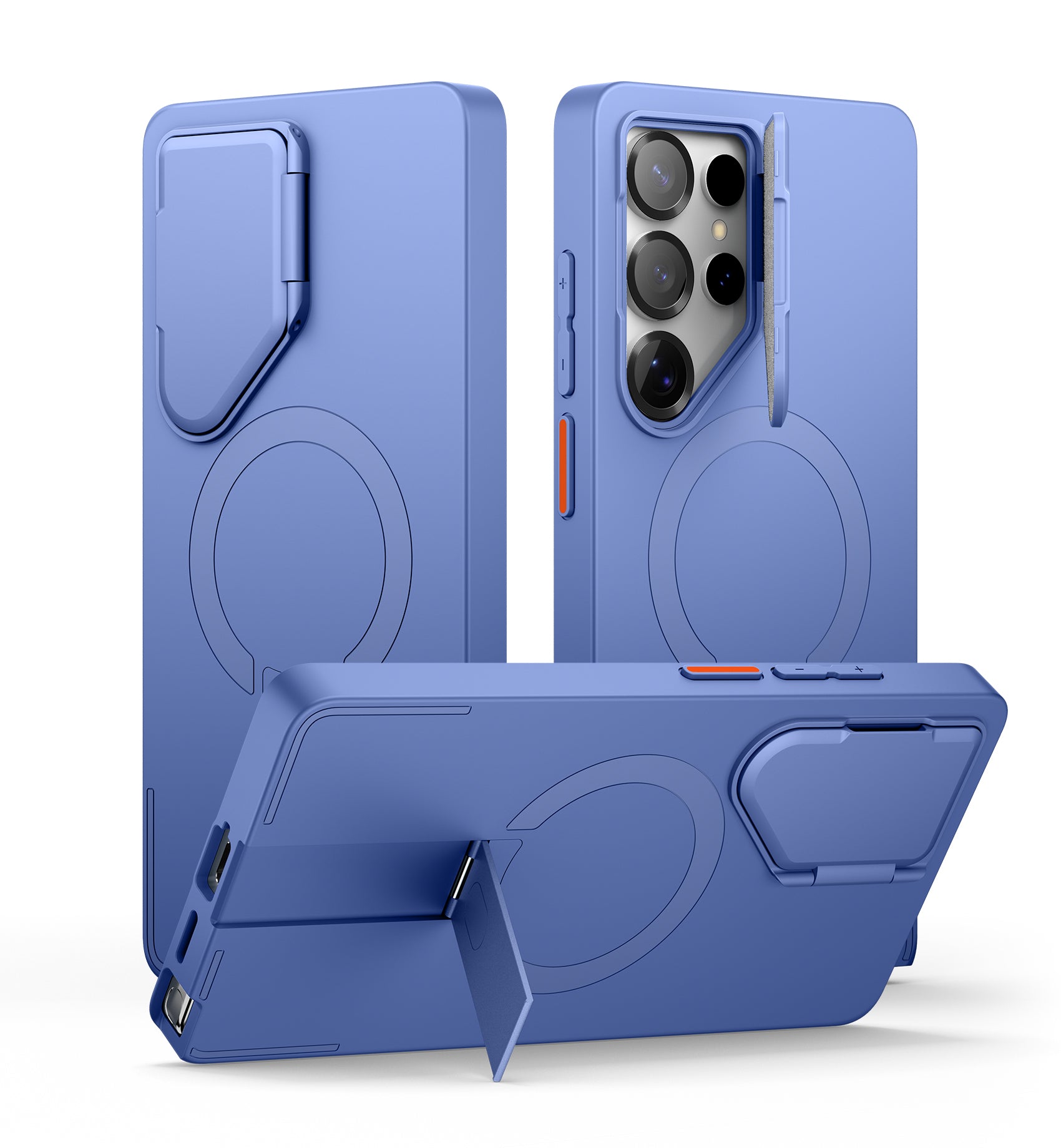 Suritch Case for Samsung Galaxy S25 Ultra Magnetic Protective Cover with Camera Cover Adjustable Metal Kickstand