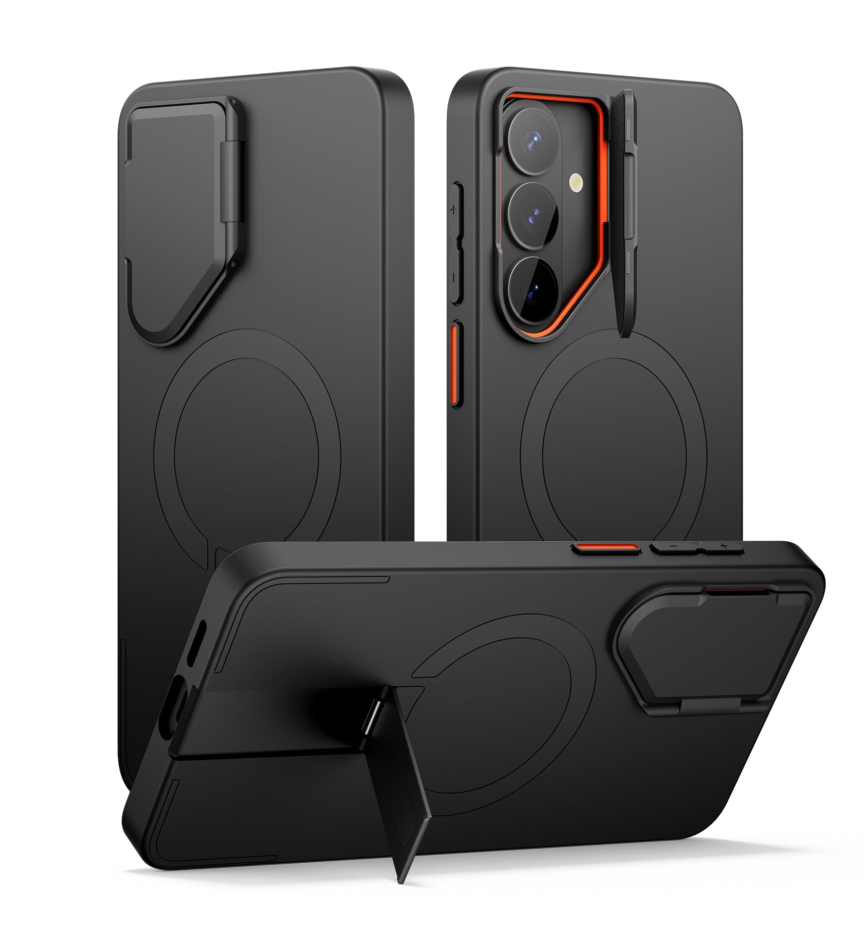 Suritch Case for Samsung Galaxy S26 Plus Magnetic Protective Cover with Camera Cover Adjustable Metal Kickstand