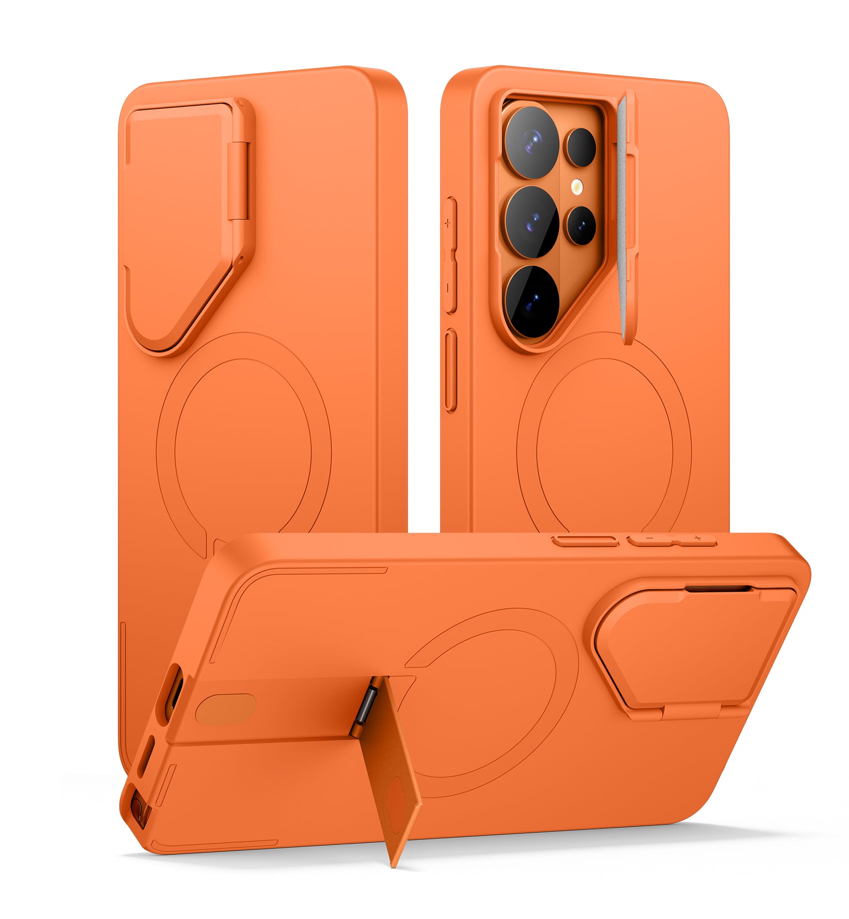 Suritch Case for Samsung Galaxy S26 Ultra Magnetic Protective Cover with Camera Cover Adjustable Metal Kickstand