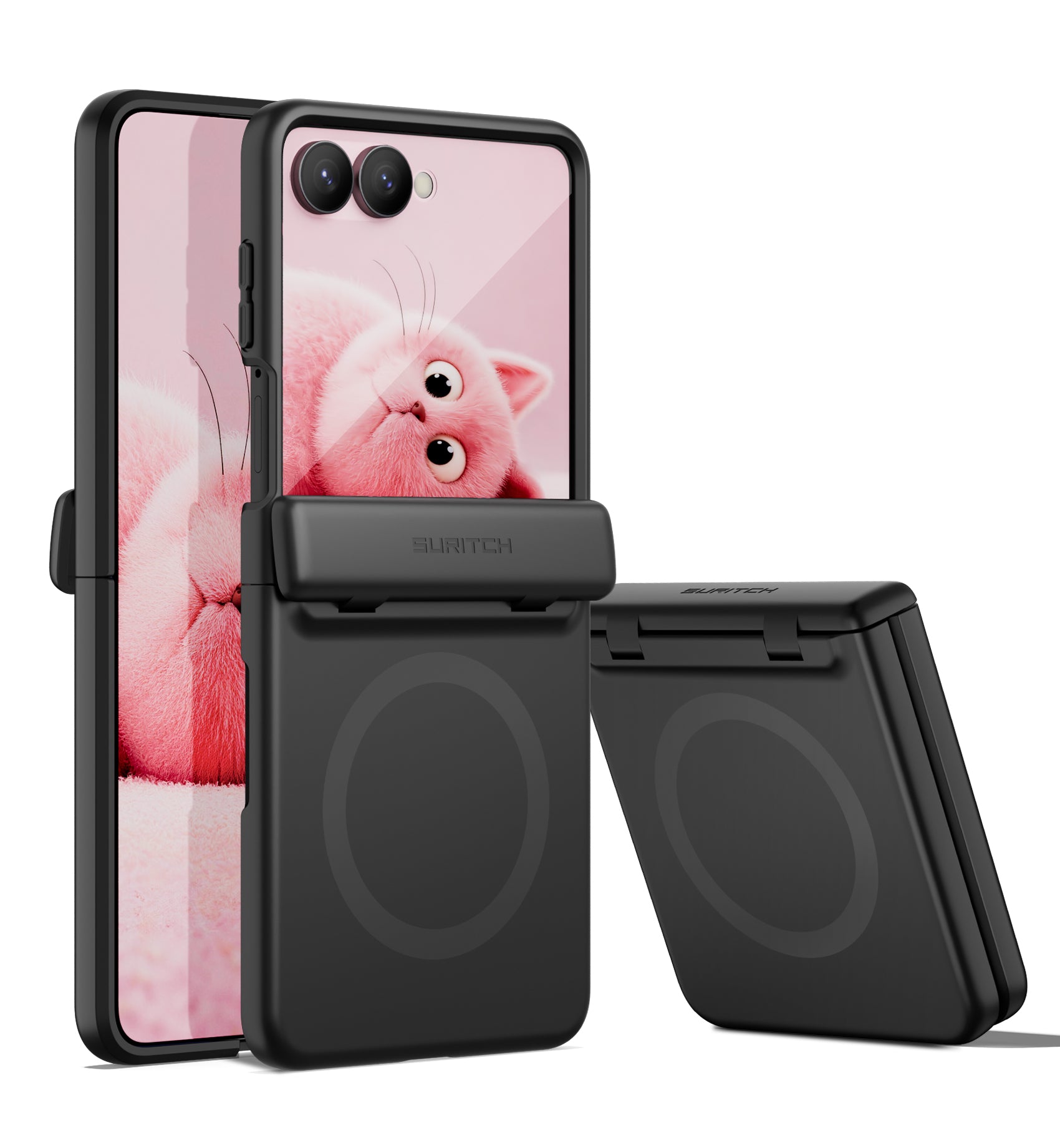 Suritch Case for Samsung Galaxy Z Flip 8 with Hinge Protection Compatible with MagSafe Built-in Screen Protector Magnetic Shockproof Slim Protective Cover
